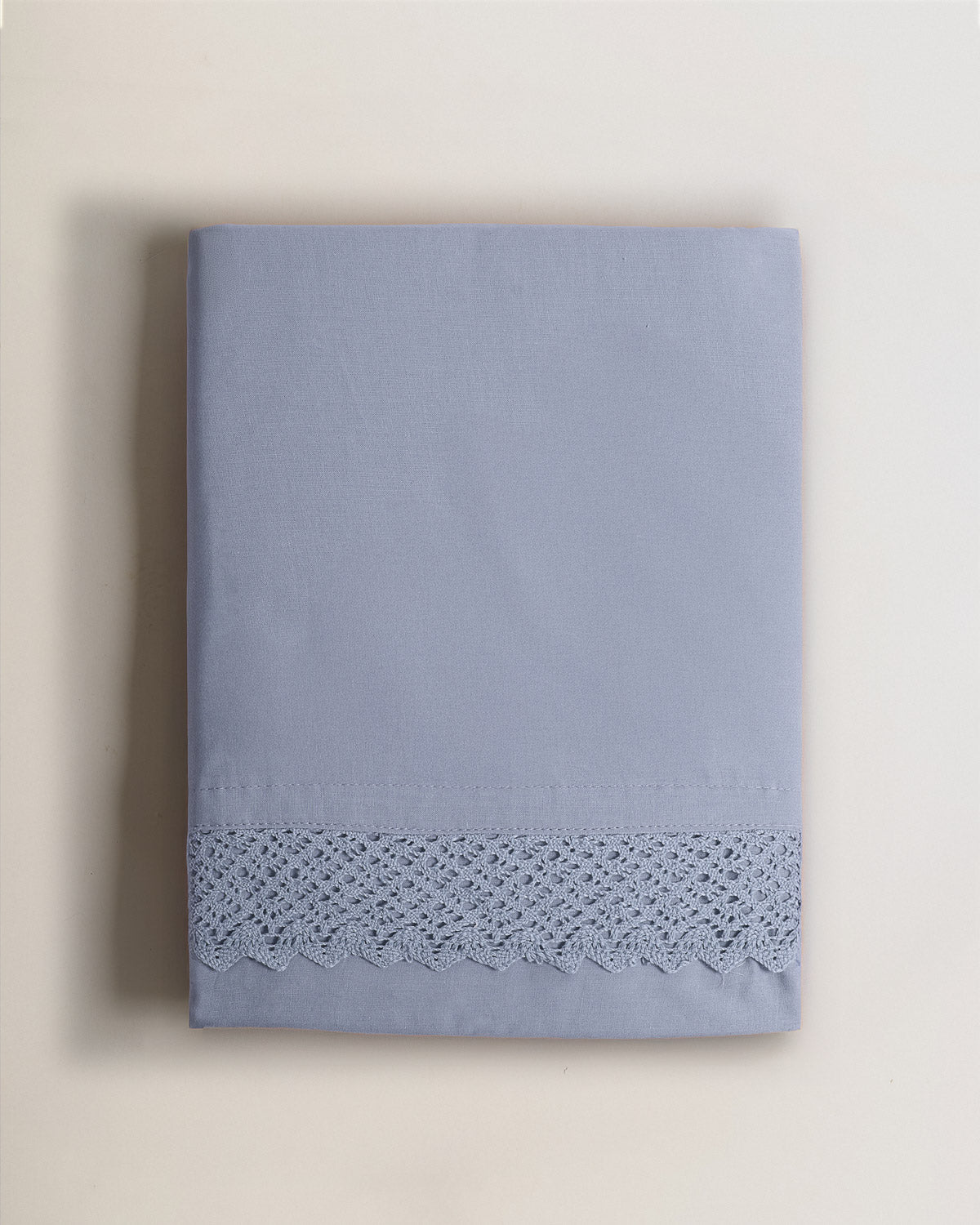 Keike Plain Blue Applique Sheet Set