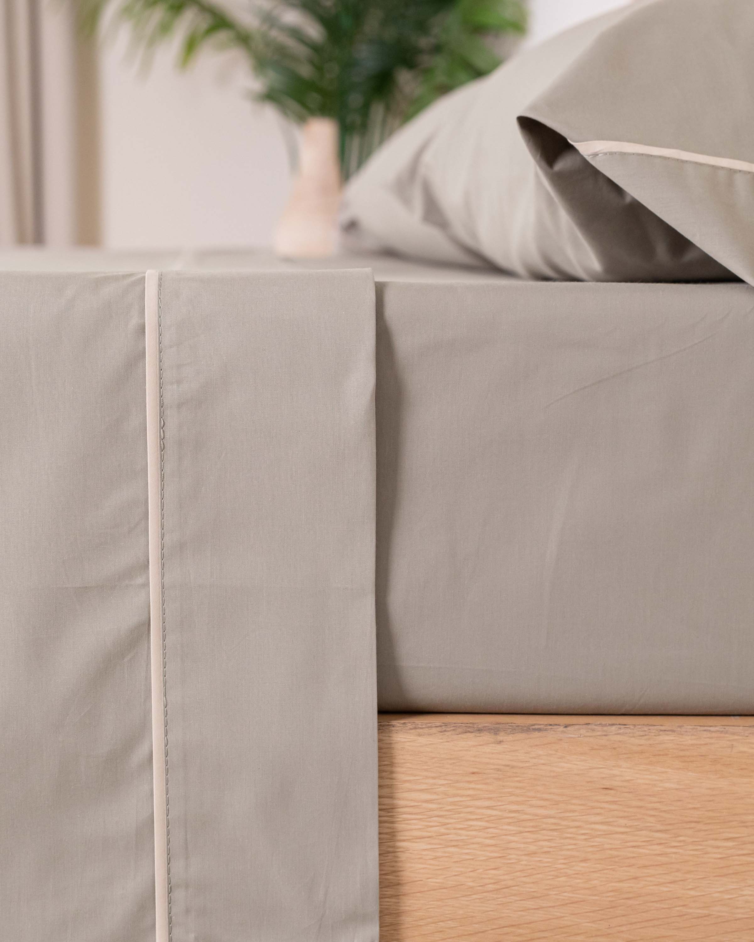 Bajera Algodón Percal Home Verde Seco