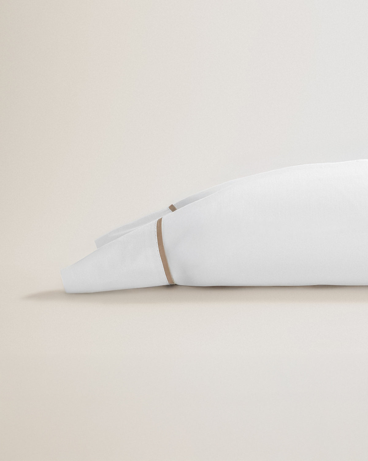 Funda de Almohada Algodón Percal con vivos Blanco