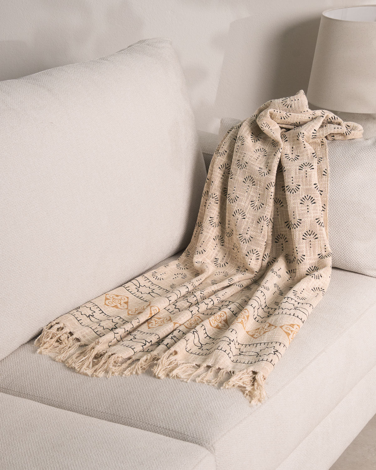 Nancy Ochre Cotton Plaid