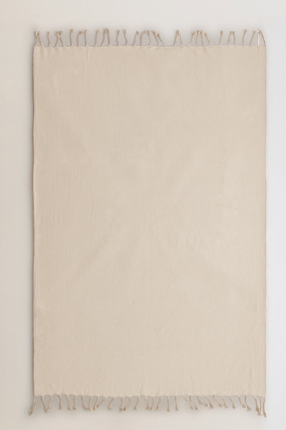 Plaid algodón waffle natural