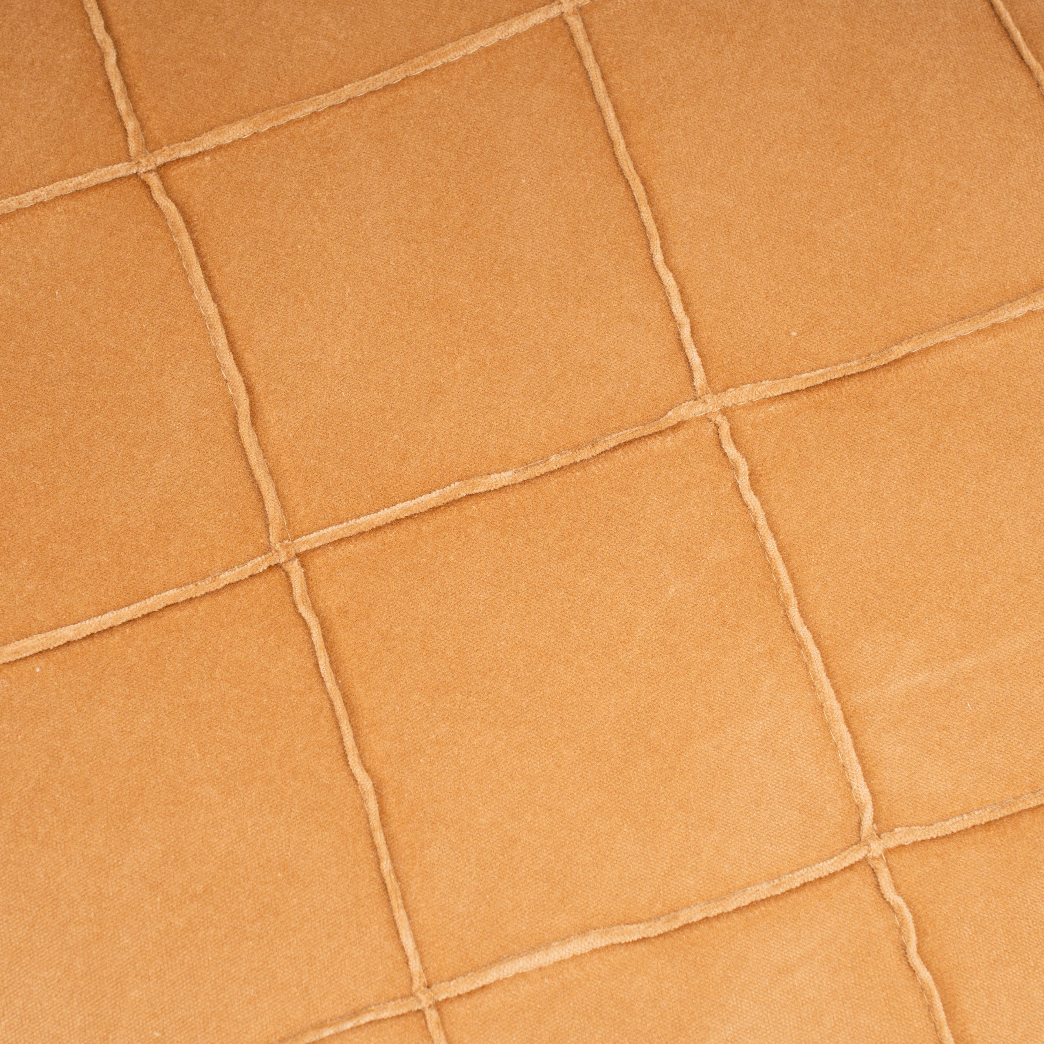 Coixí Vellut Cotó Rombe Ocre