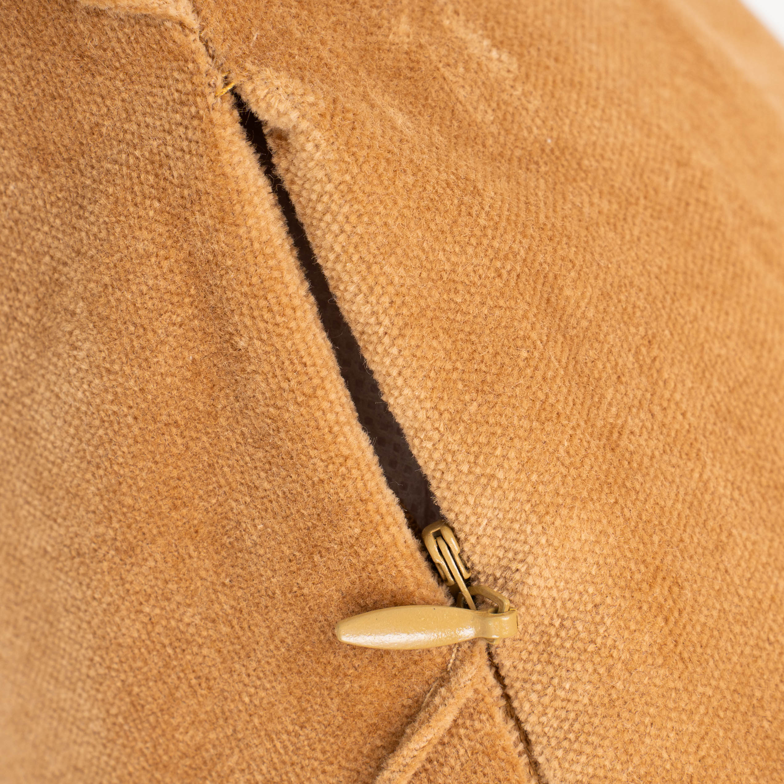 Coixí Vellut Cotó Rombe Ocre