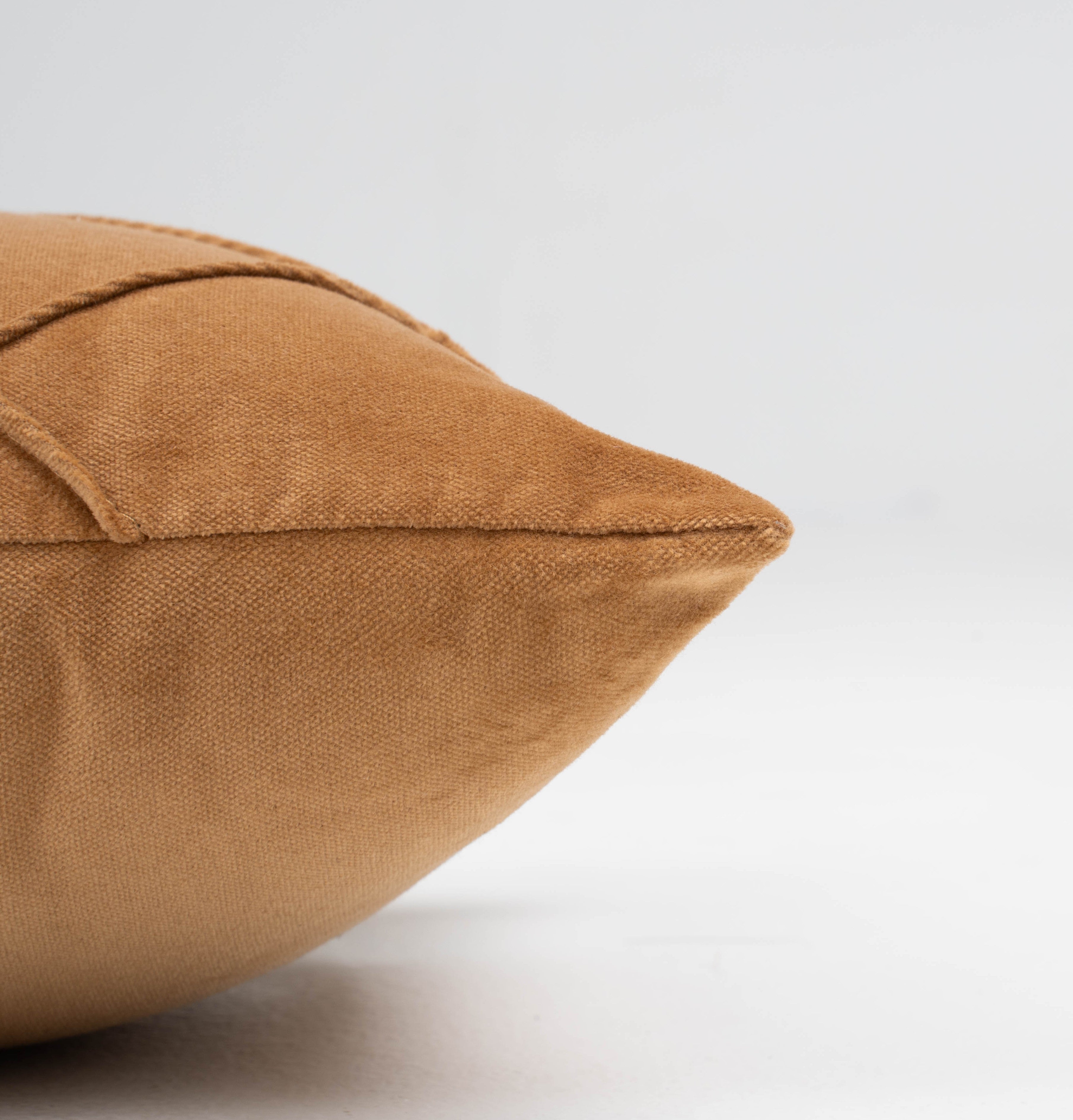 Coixí Vellut Cotó Rombe Ocre