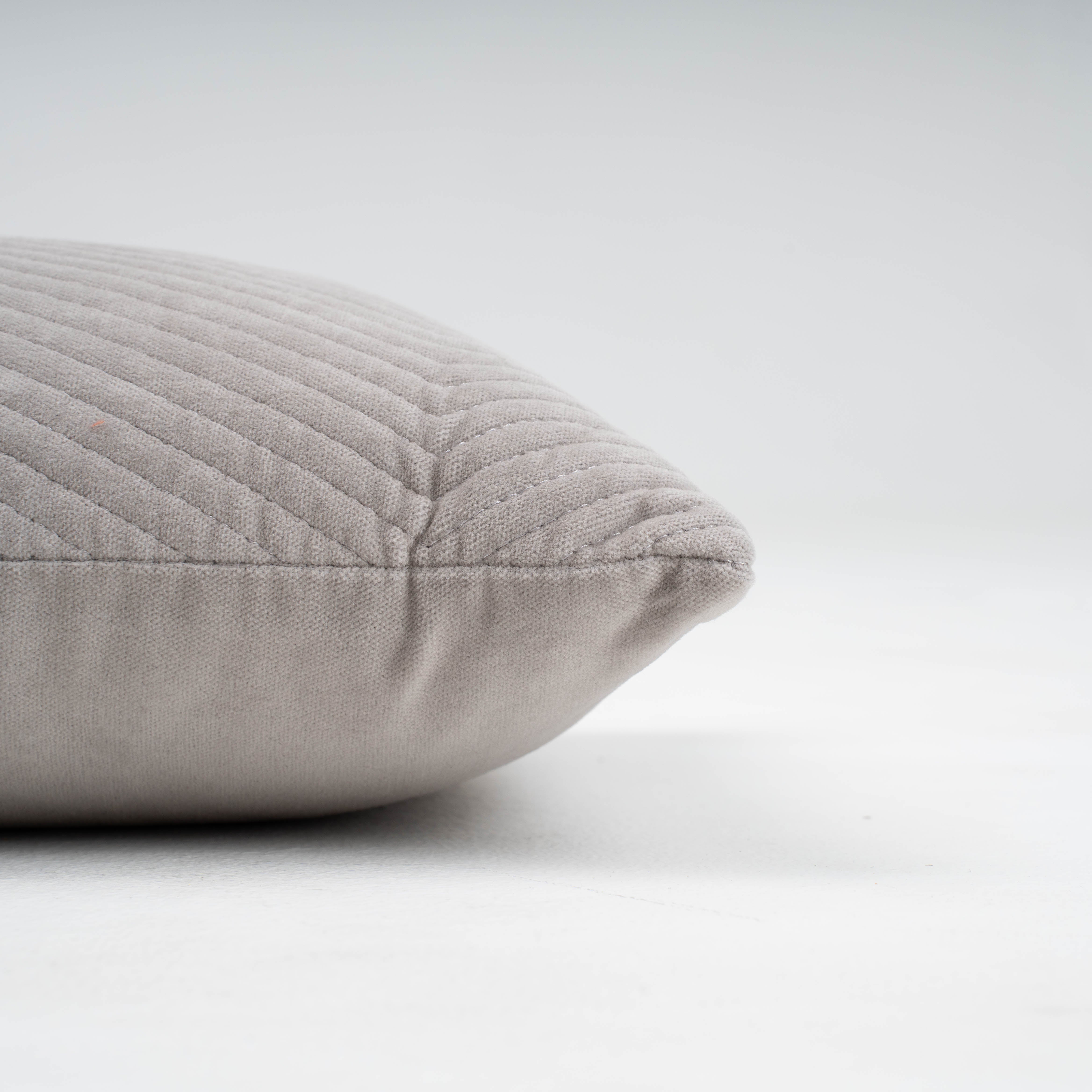 Coixí Vellut Cotó Hongria Gris Clar