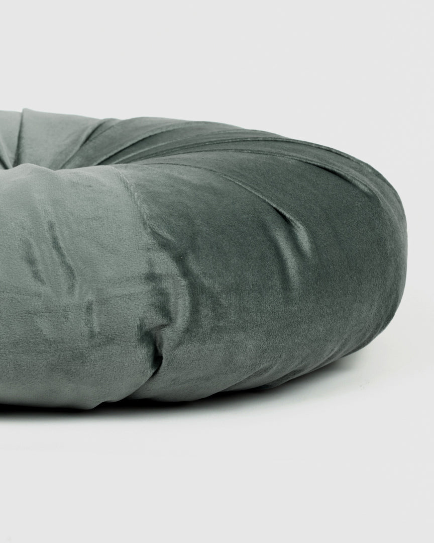 Cojín Terciopelo Algodón Oreo Verde Seco