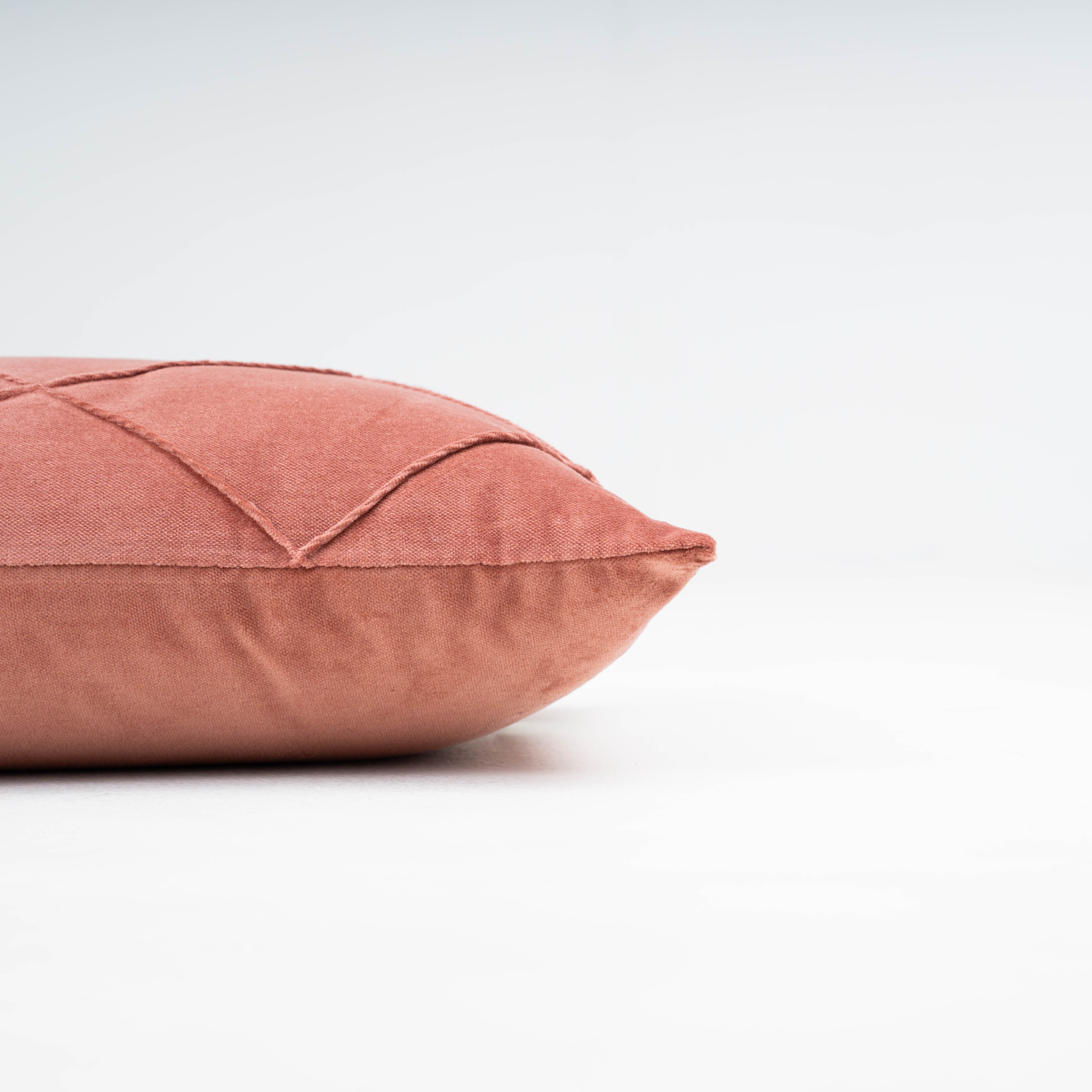 Coixí Vellut Cotó Rombo Rosette