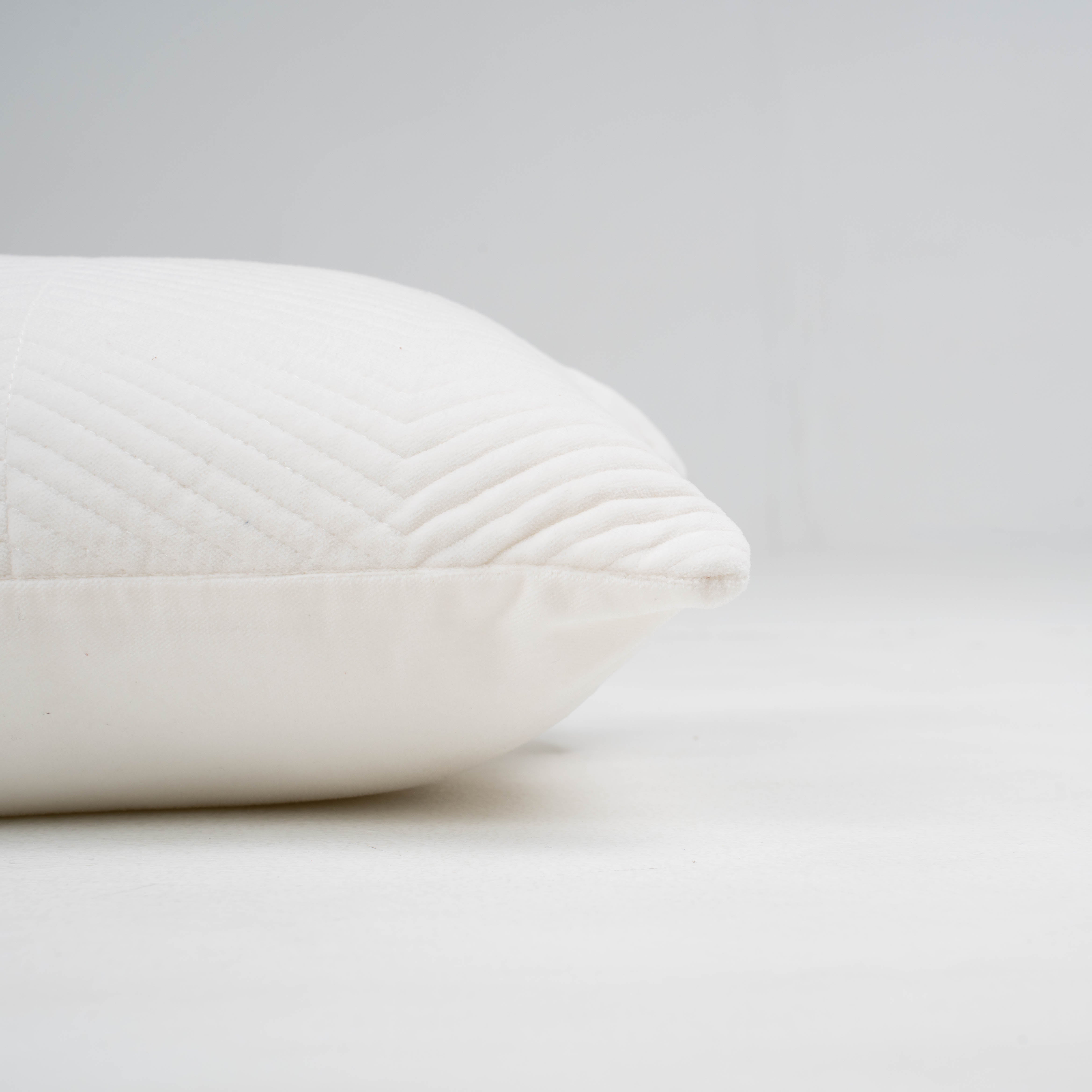 Coixí Vellut Cotó Hongria Blanc