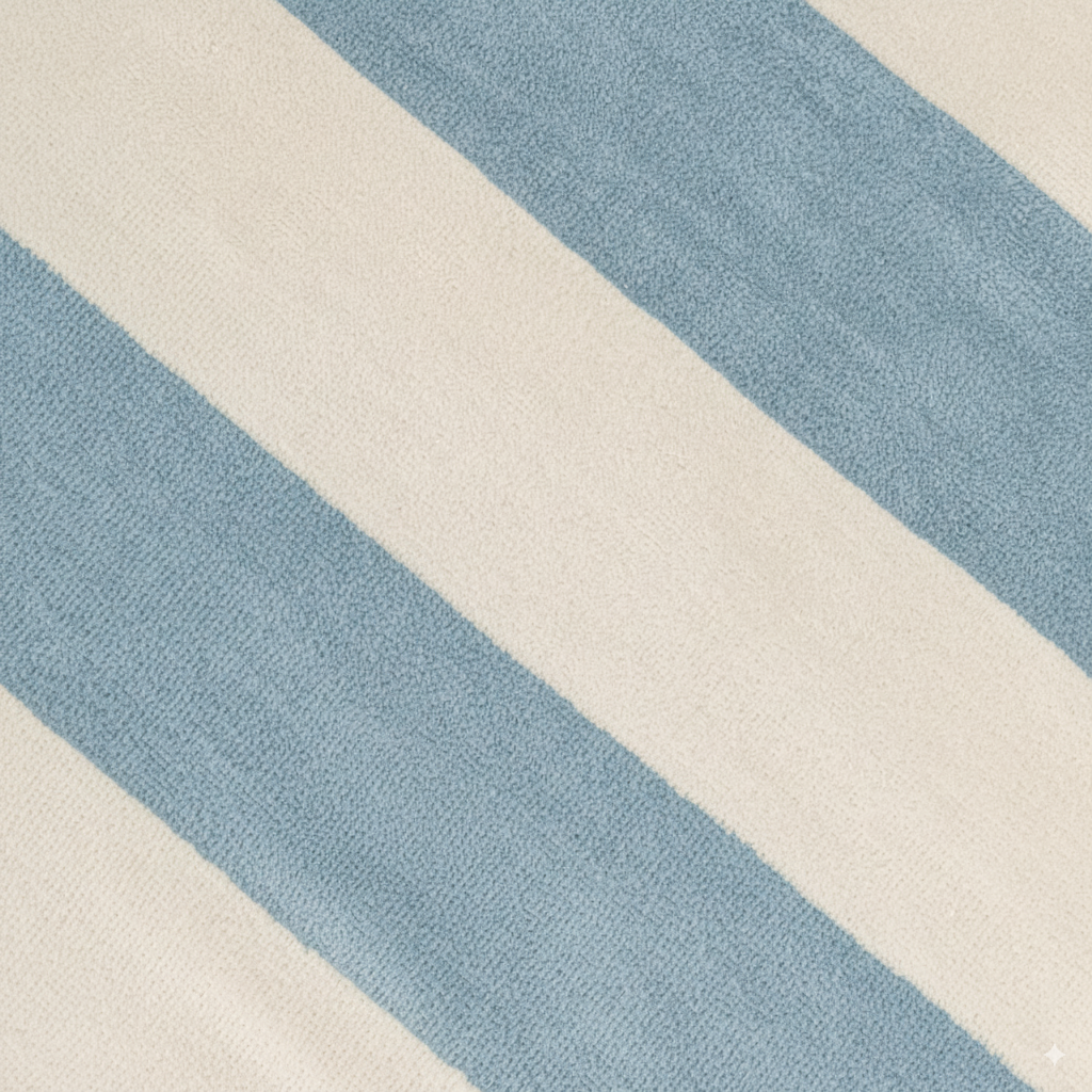 Toalla playa agodón rayas azul vaquero (400 gr/m²)