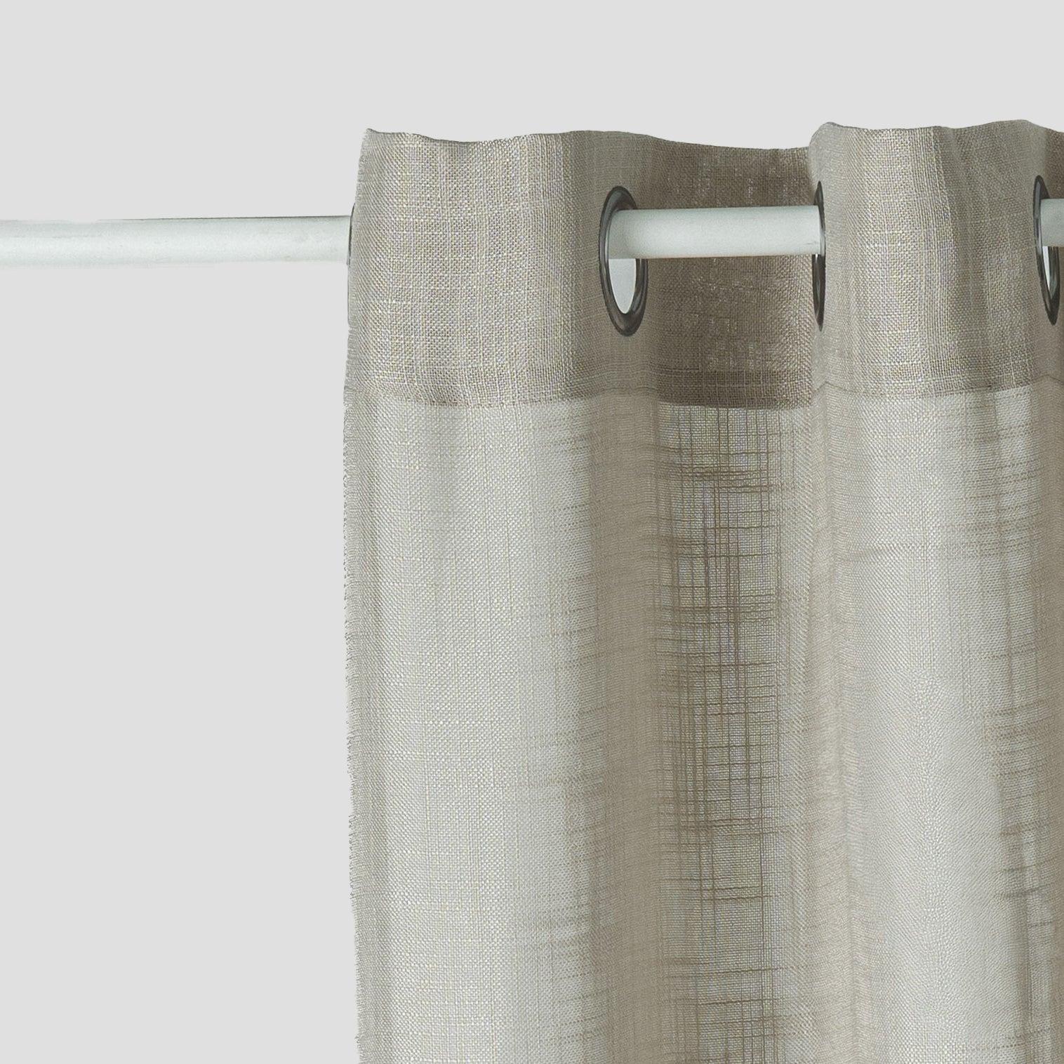 Cortina ollao american rustic semitranslúcida topo