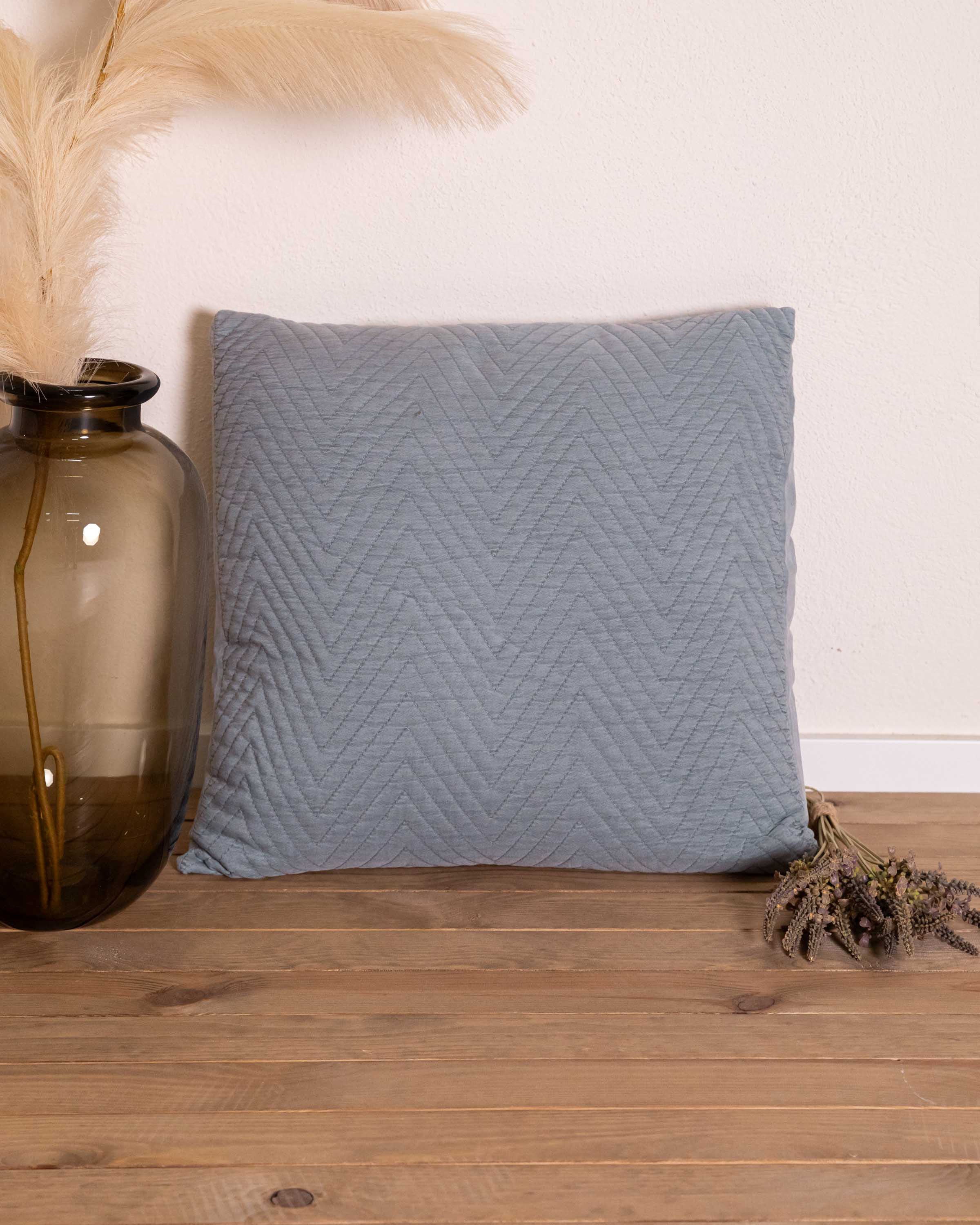 Cojín Efecto Desgastado Hungría Azul Keike