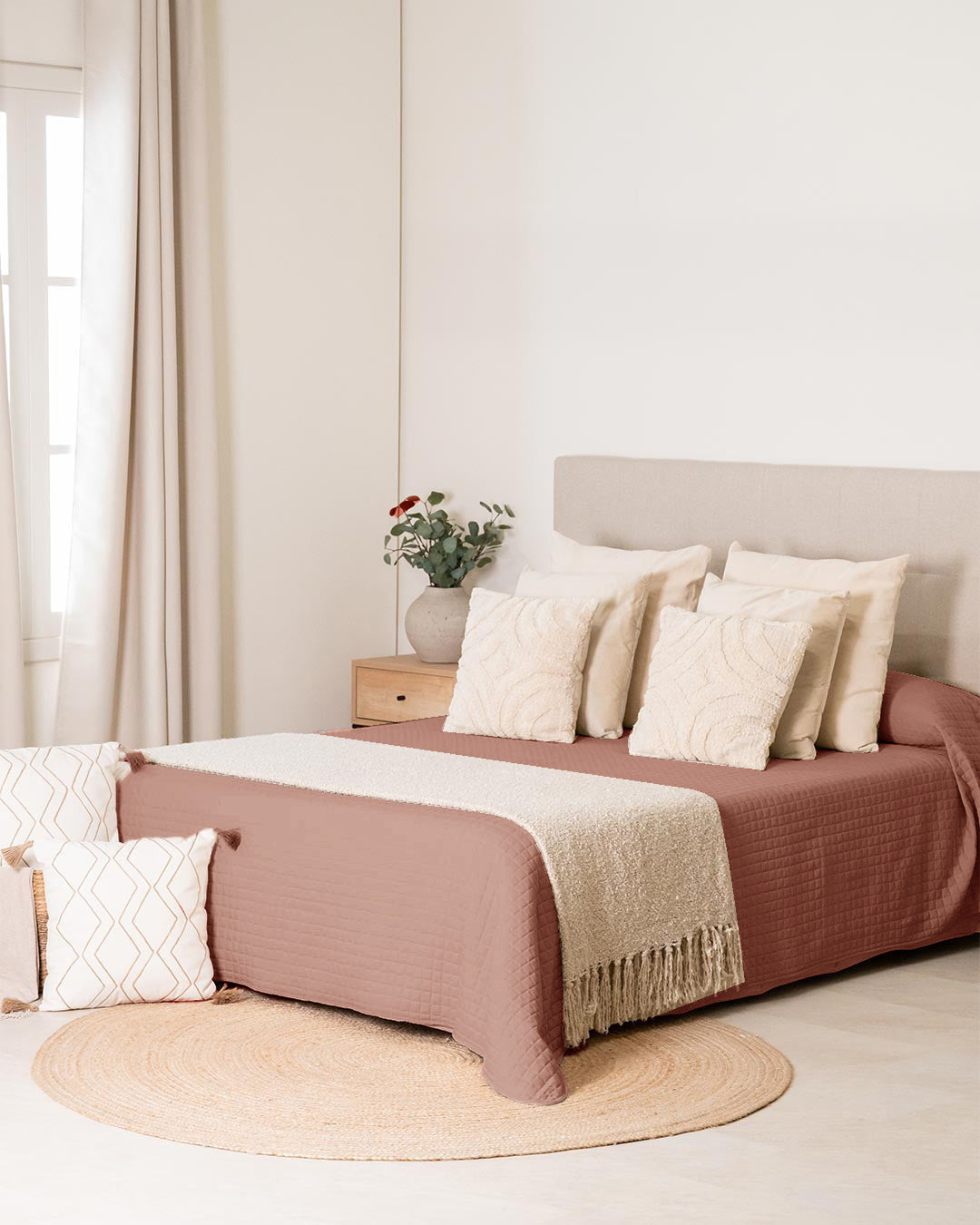 Colcha Cuadrito Lisa Rosette