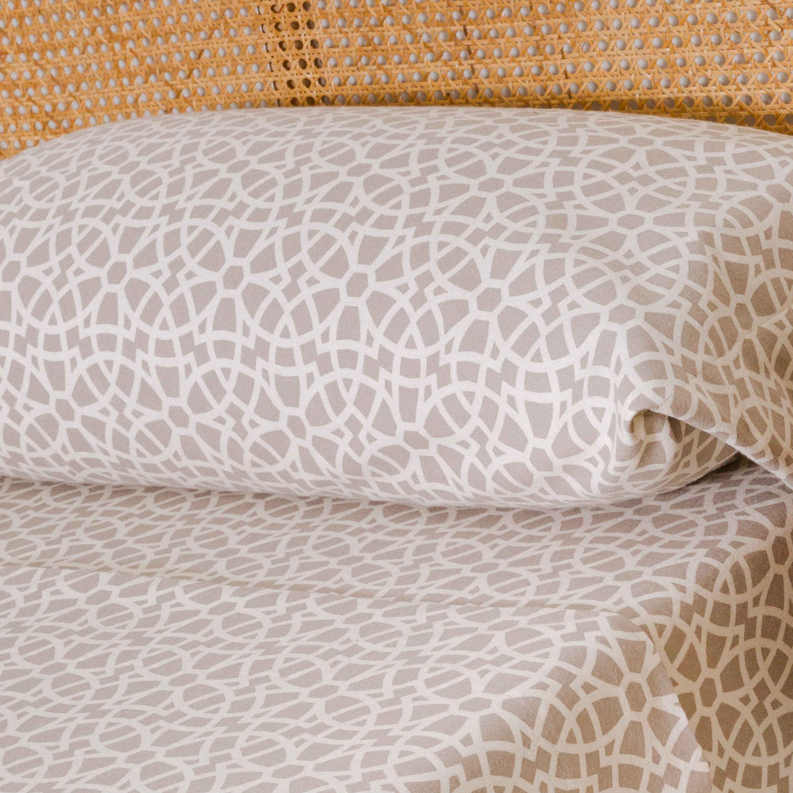 Juego de Sábanas Franela Galisteo Gris Claro