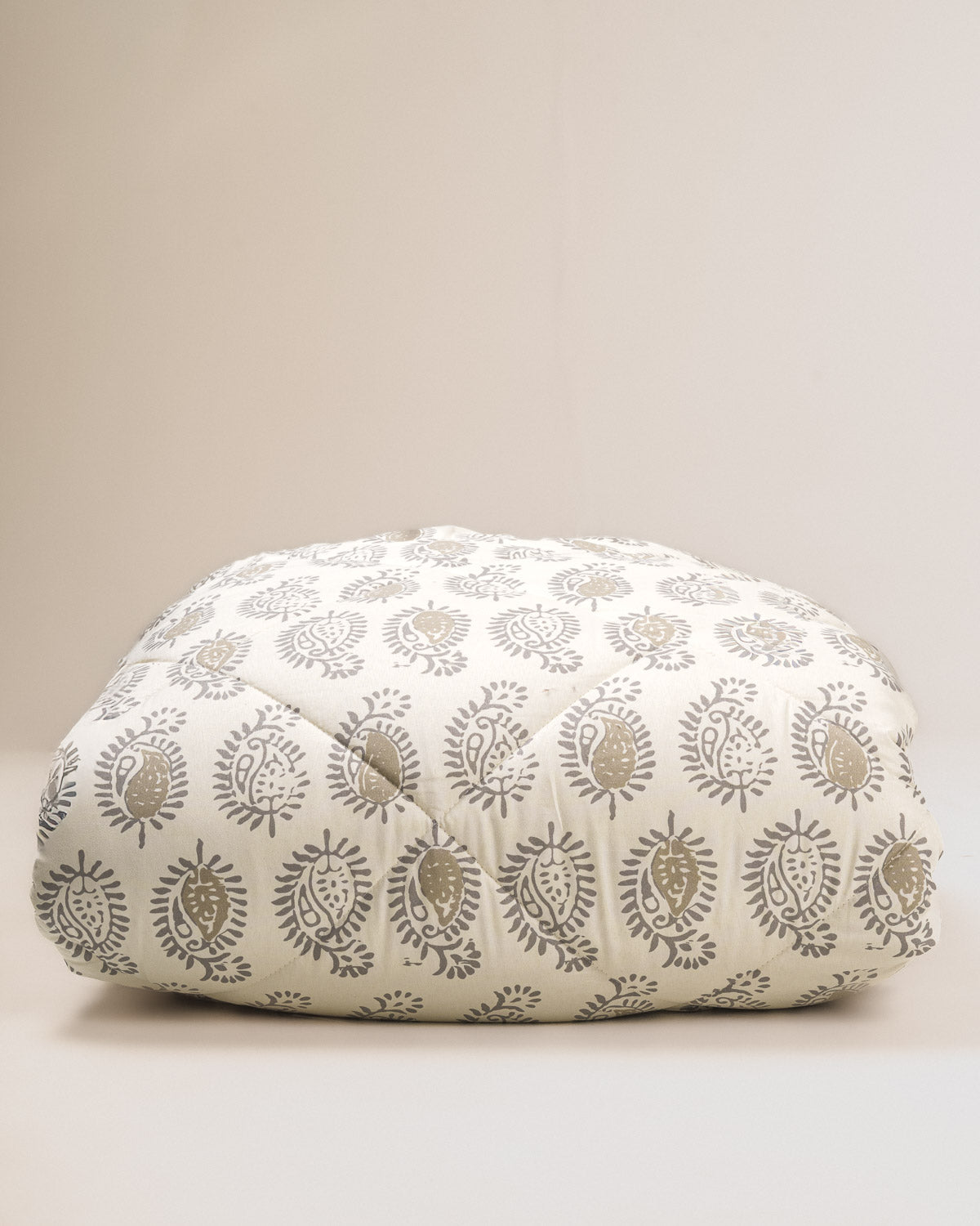 Edredón estampado Indonesia Gris/Verde