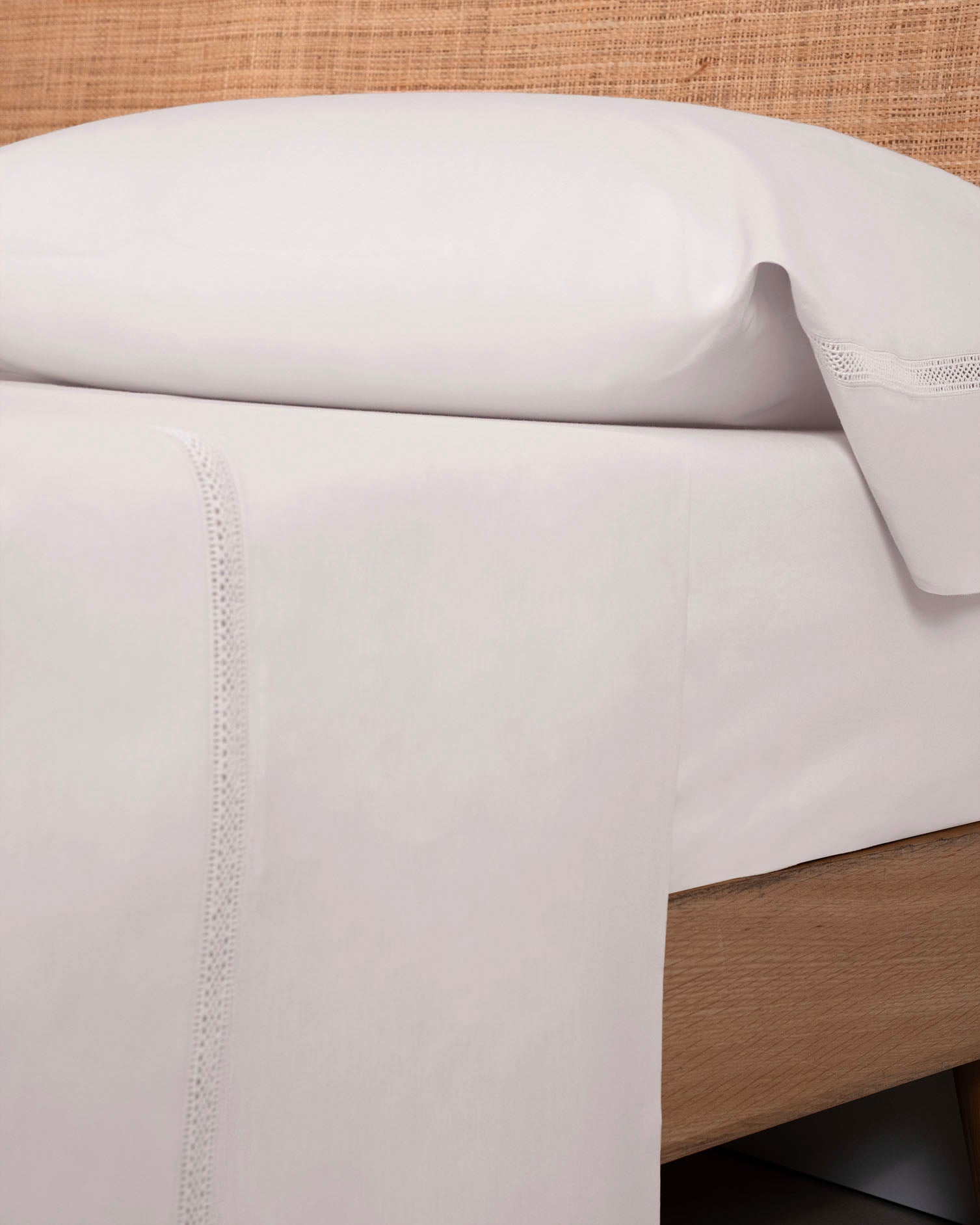 Joc de Llençols Cotó Percal Entredos Blanc