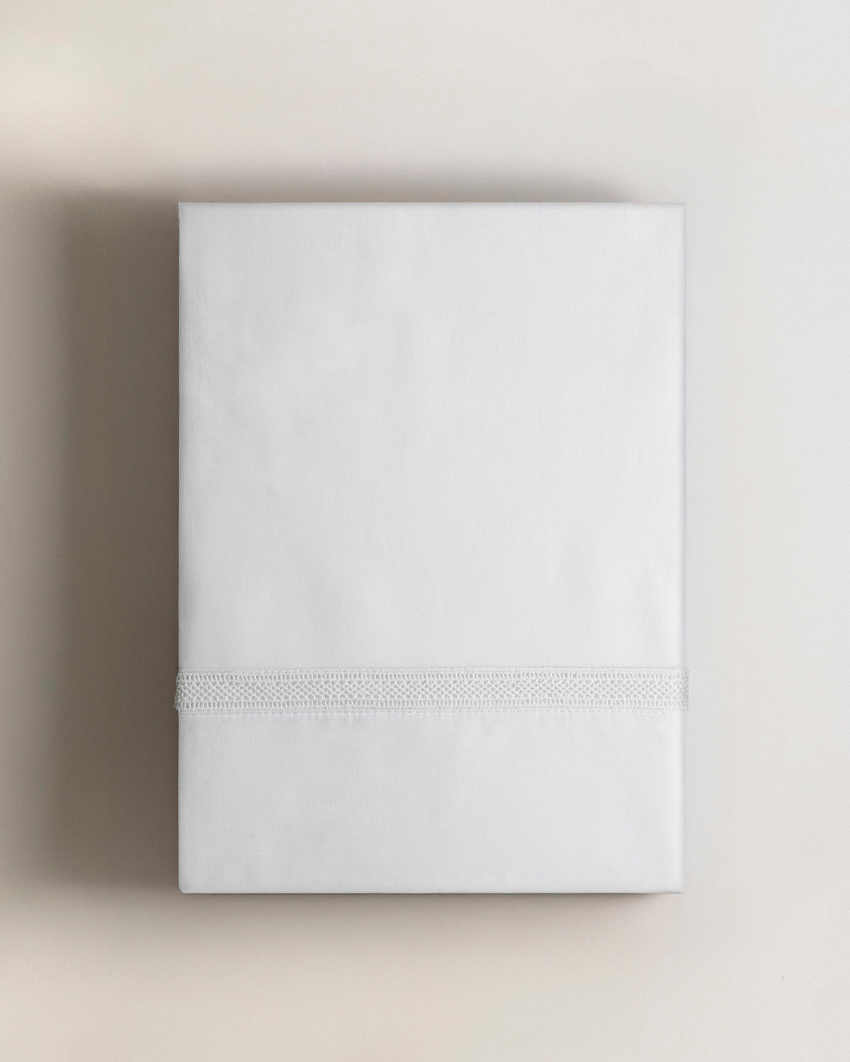 Juego sábanas algodón percal entredos blanco (180 hilos)