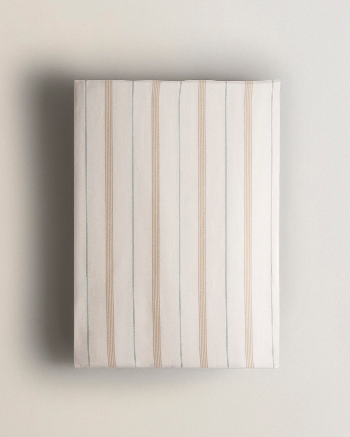 Juego sábanas algodón satén Raya Rita verde seco (300 hilos)