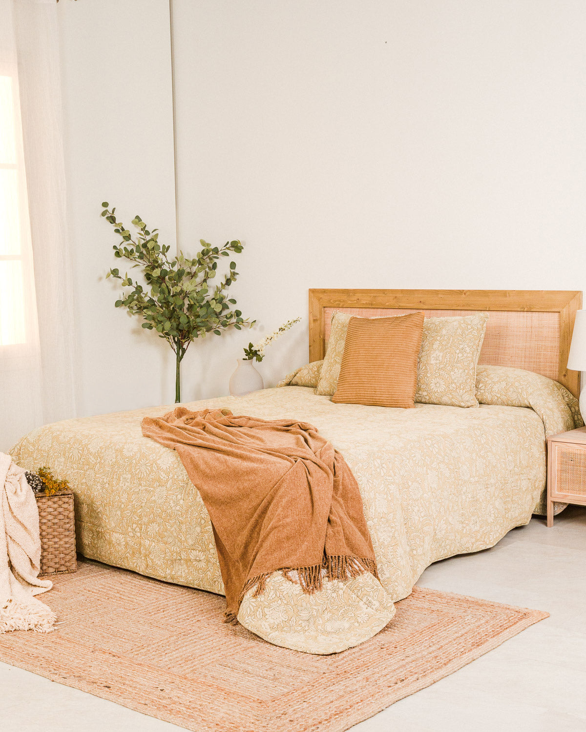 Colcha Jacquard Chenilla Mastella Ocre