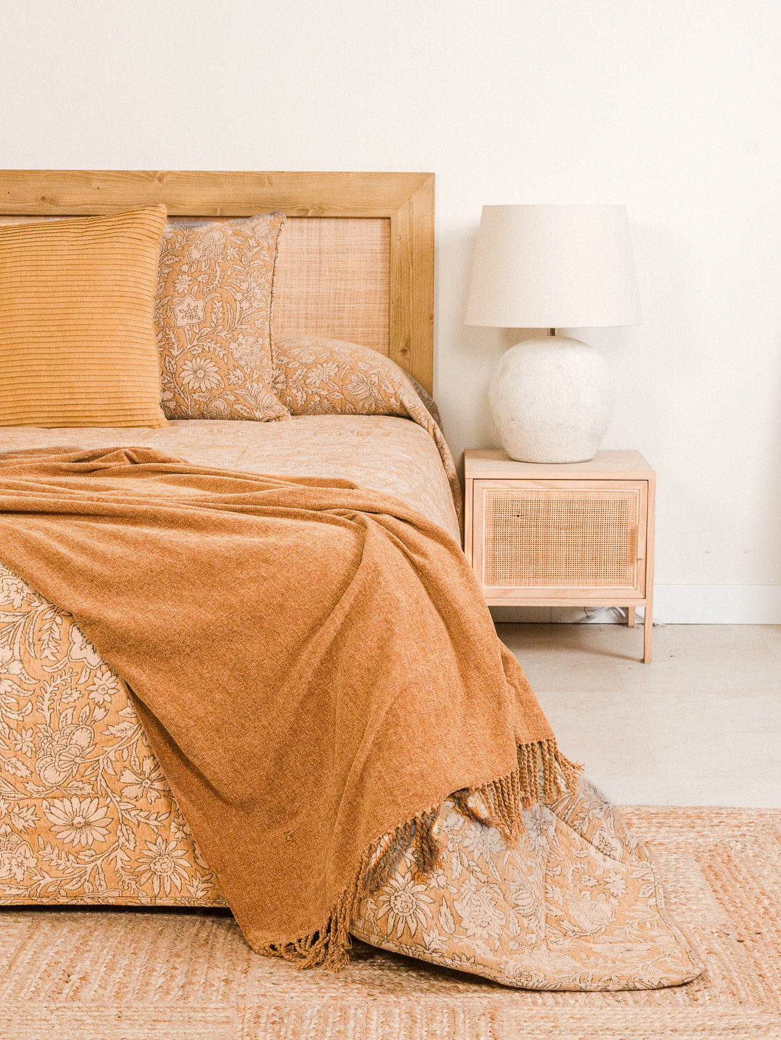 Colcha Jacquard Chenilla Mastella Ocre