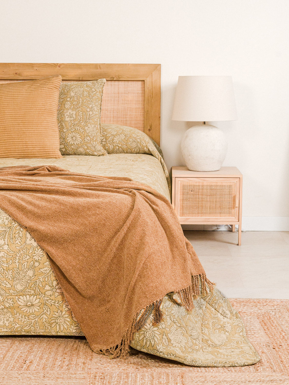 Colcha Jacquard Chenilla Mastella Ocre