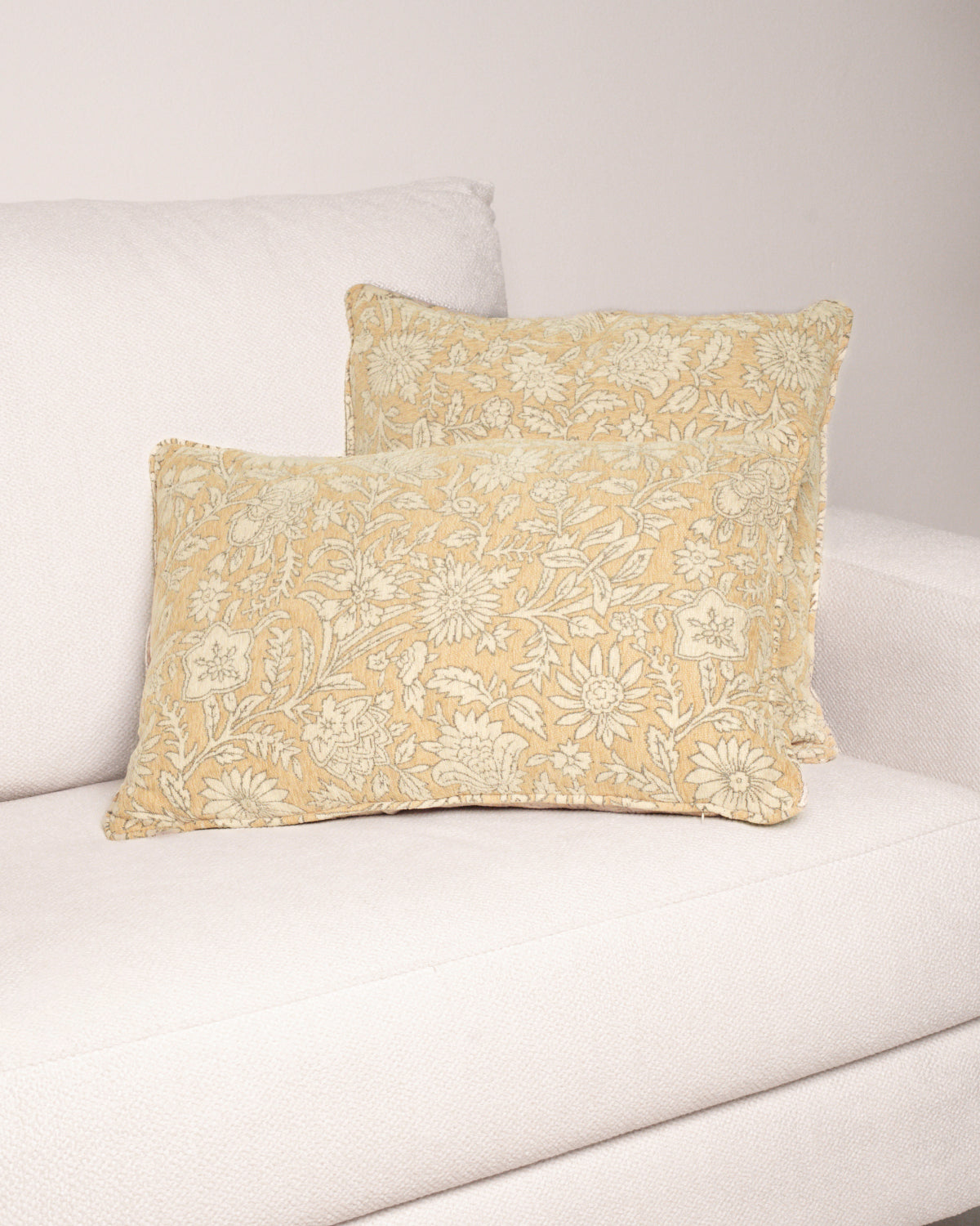 Cojín Jacquard Chenilla Mastella Ocre