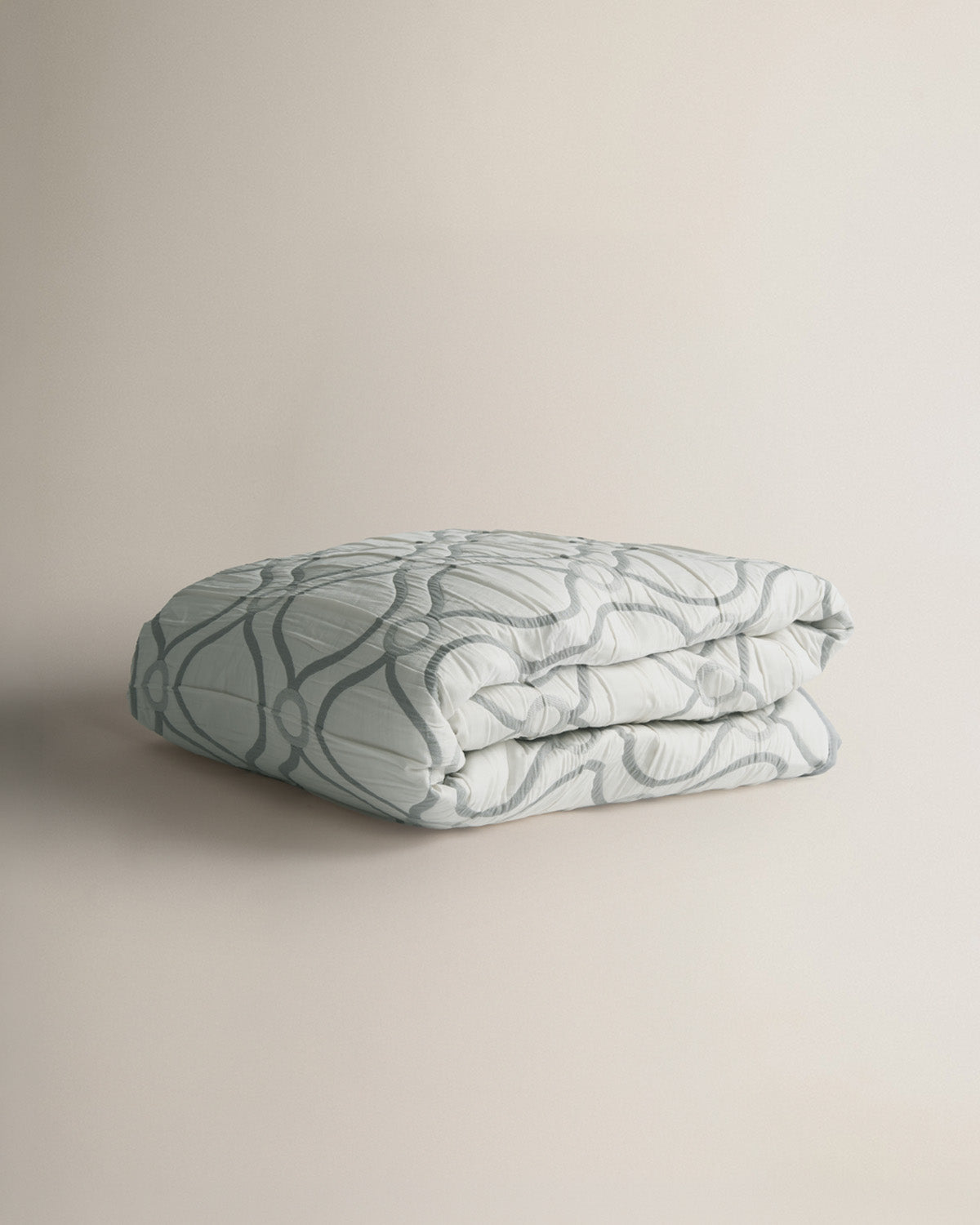 Colcha doble tela jacquard pagoda verde seco