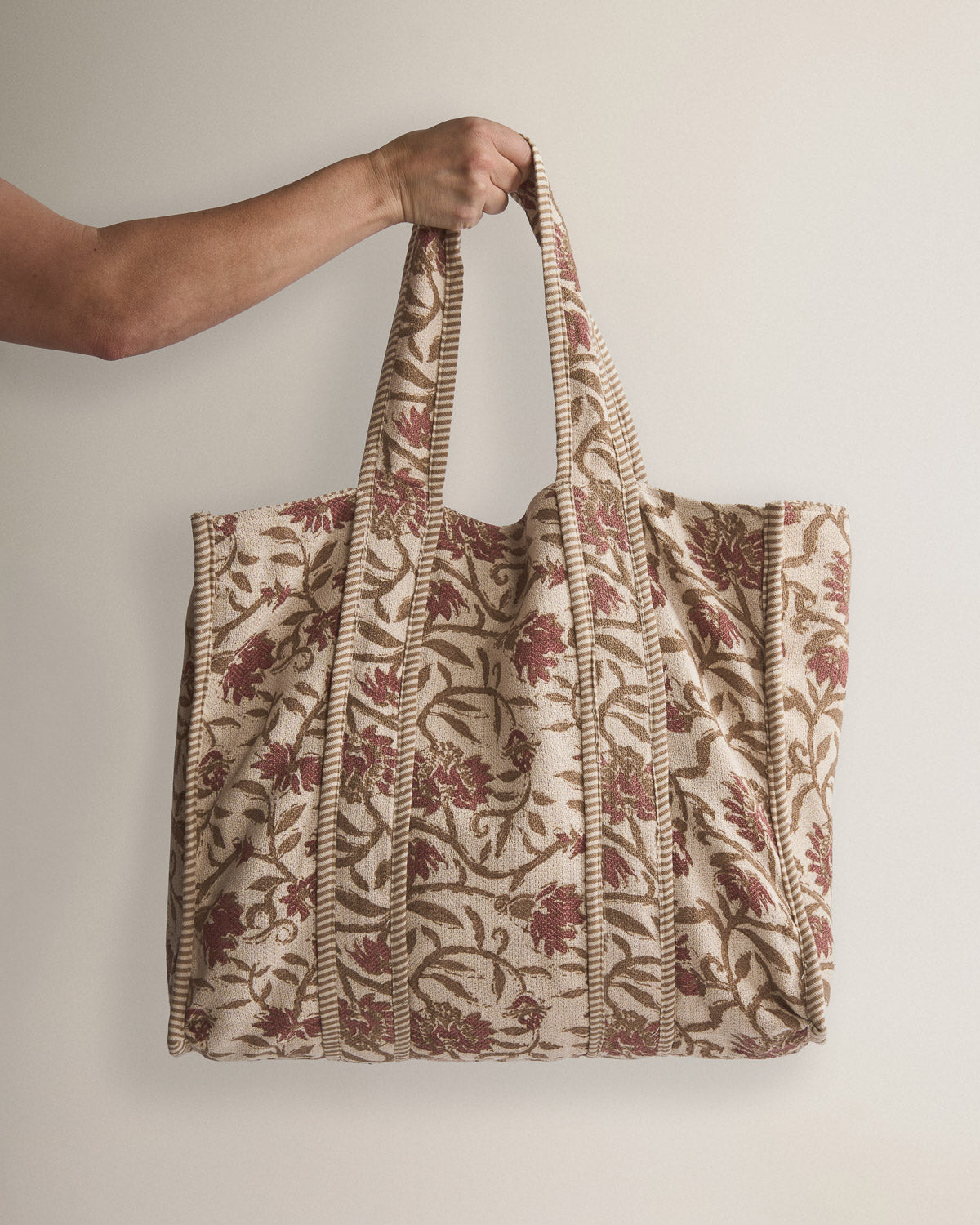 Bolso shopper algodón Teresa rosette/cuerda