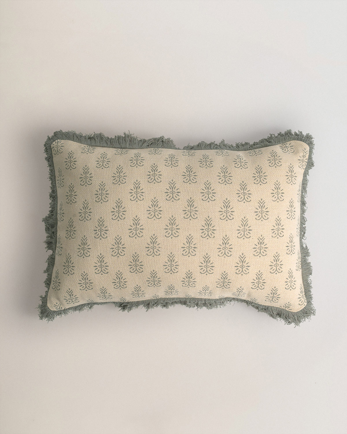 Cojín algodón garden verde seco