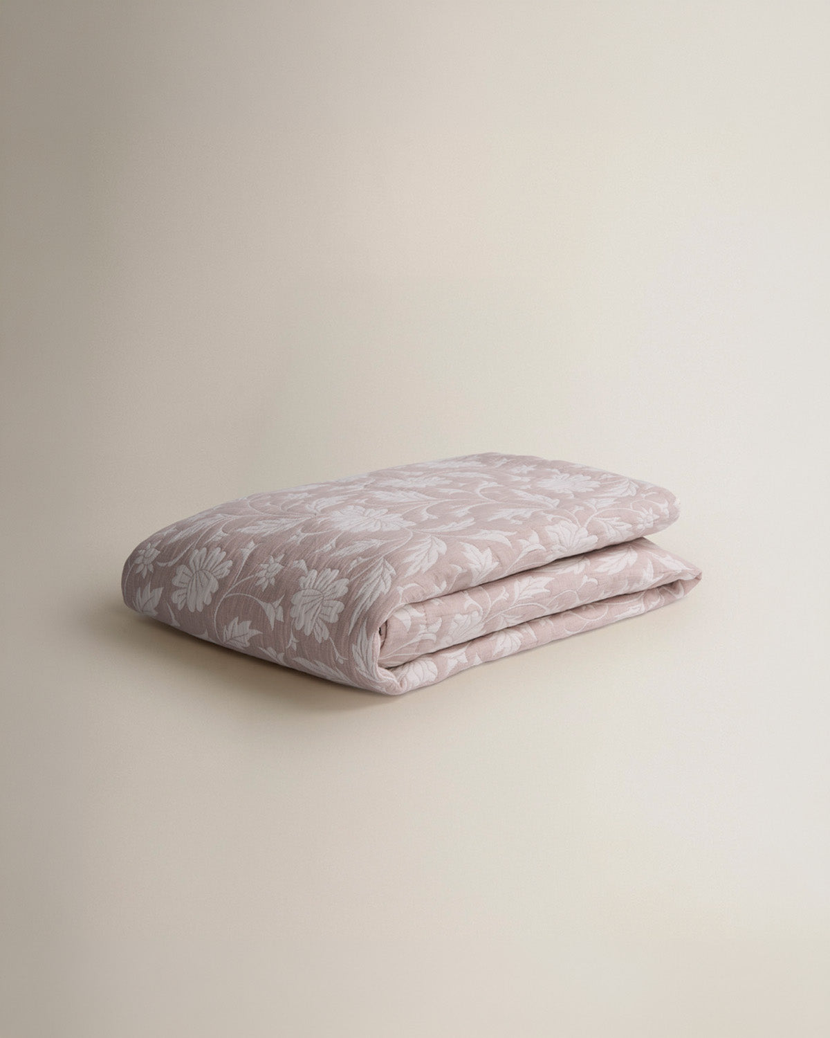 Colcha doble tela algodón jacquard margarita rosa keike