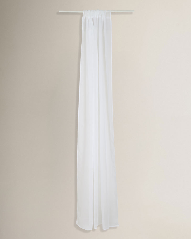 Cortina pasa barra molly semitranslúcida blanco