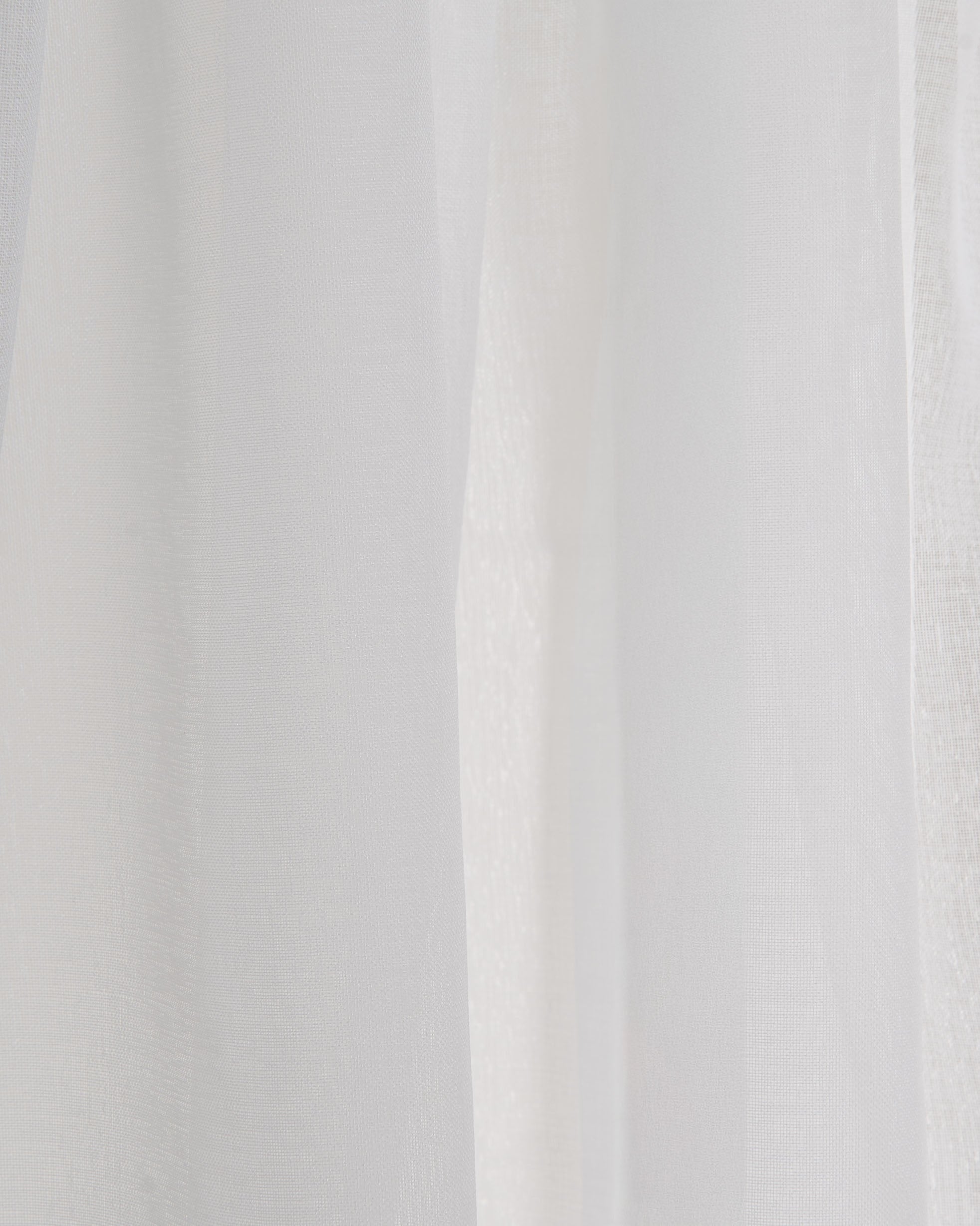 Cortina pasa barra molly semitranslúcida blanco