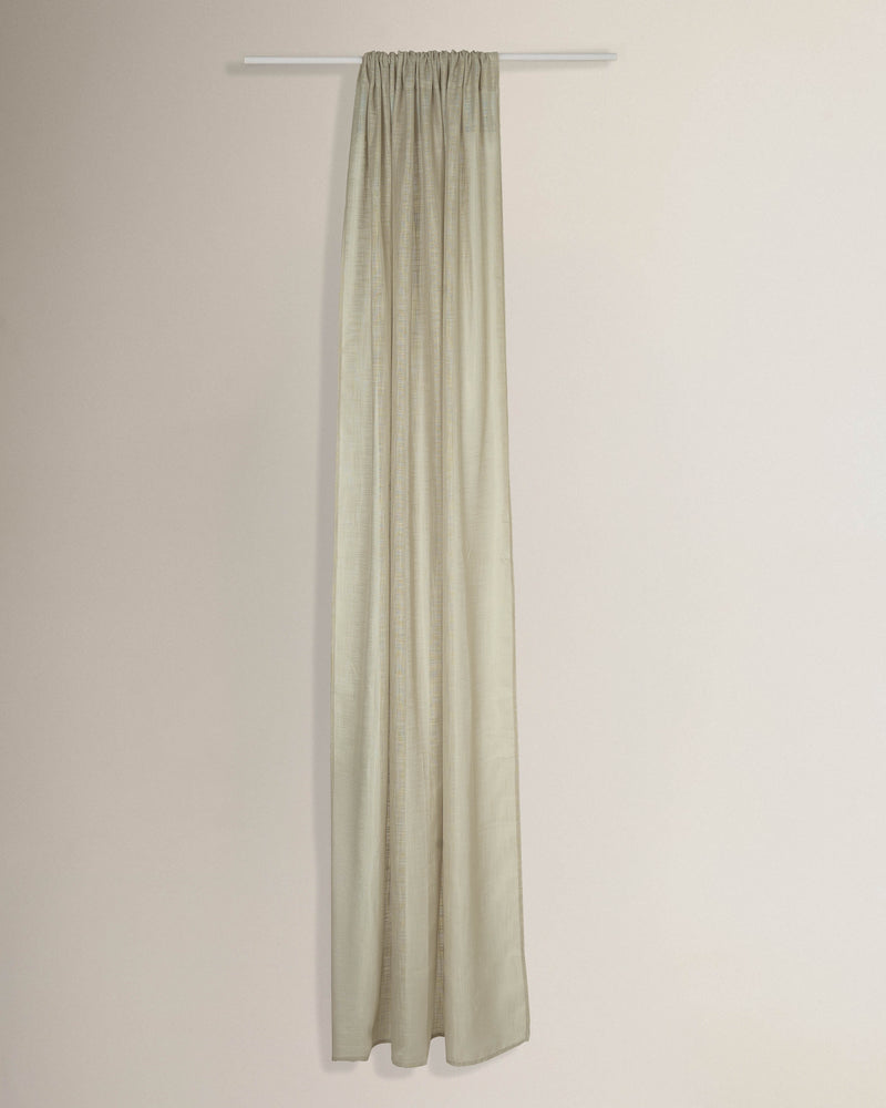 Cortina pasa barra american rustic semitranslúcida topo