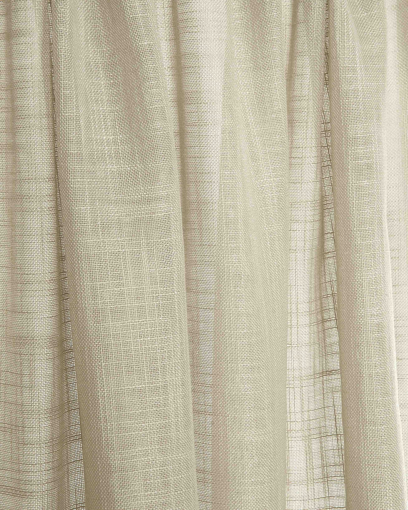 Cortina pasa barra american rustic semitranslúcida topo