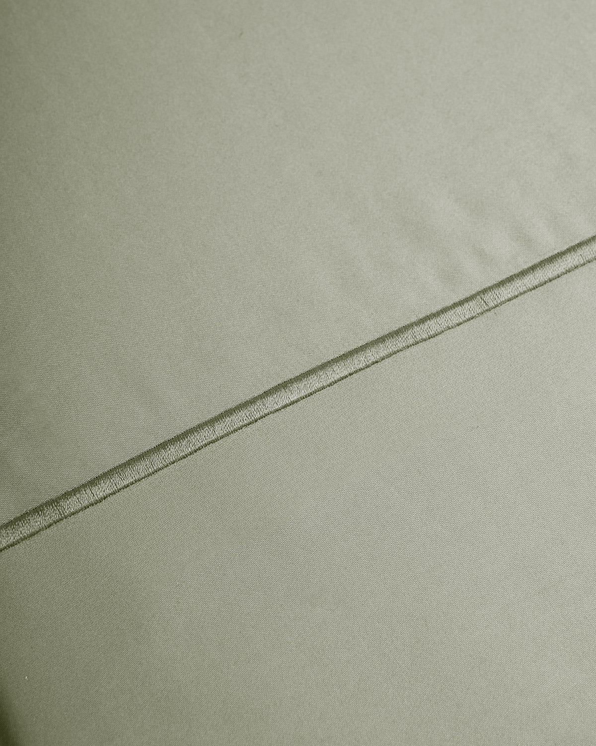 Juego sábanas 100% algodón satén festón verde seco (300 hilos)