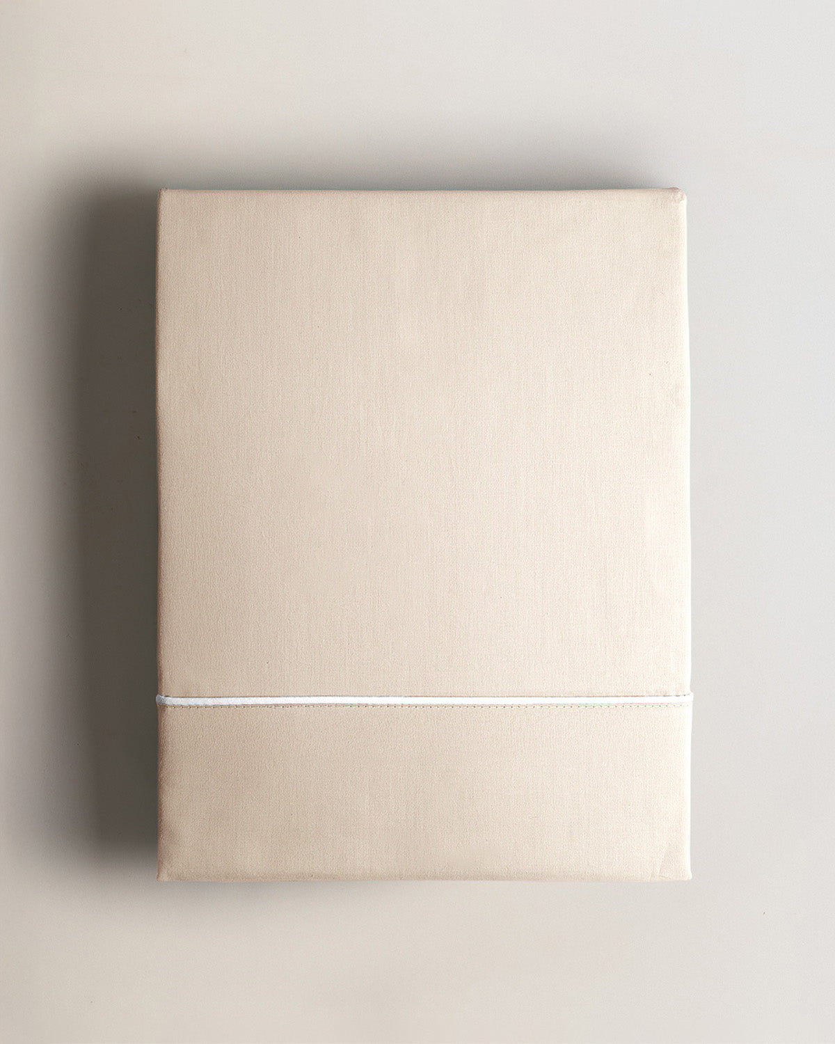 Juego sábanas 100% algodón percal cordoncillo topo (180 hilos)