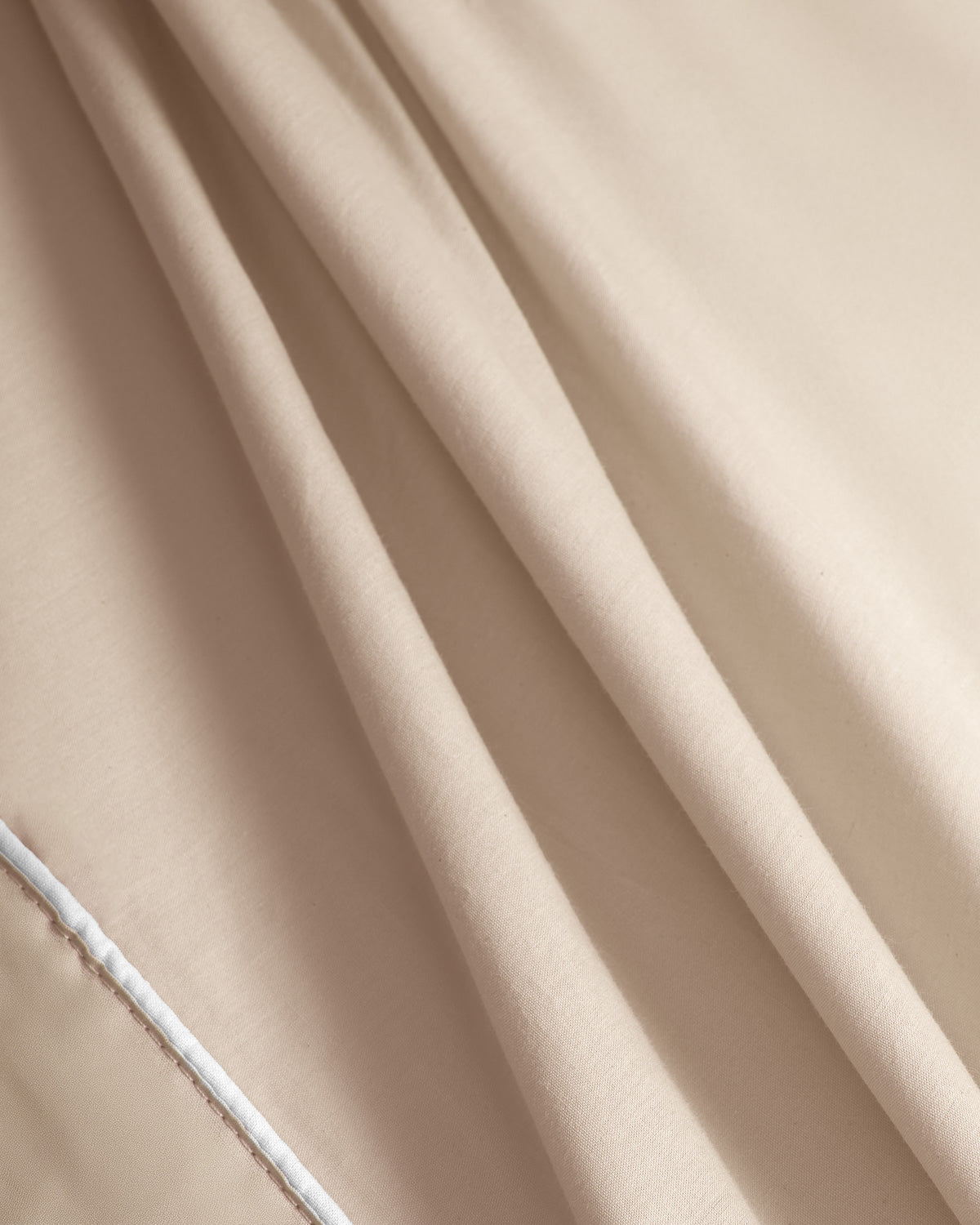 Juego sábanas 100% algodón percal cordoncillo topo (180 hilos)