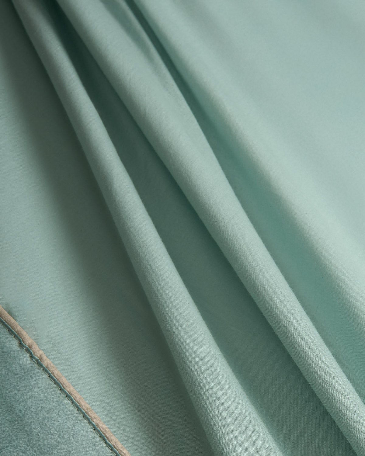 Juego sábanas 100% algodón percal cordoncillo verde keike (180 hilos)