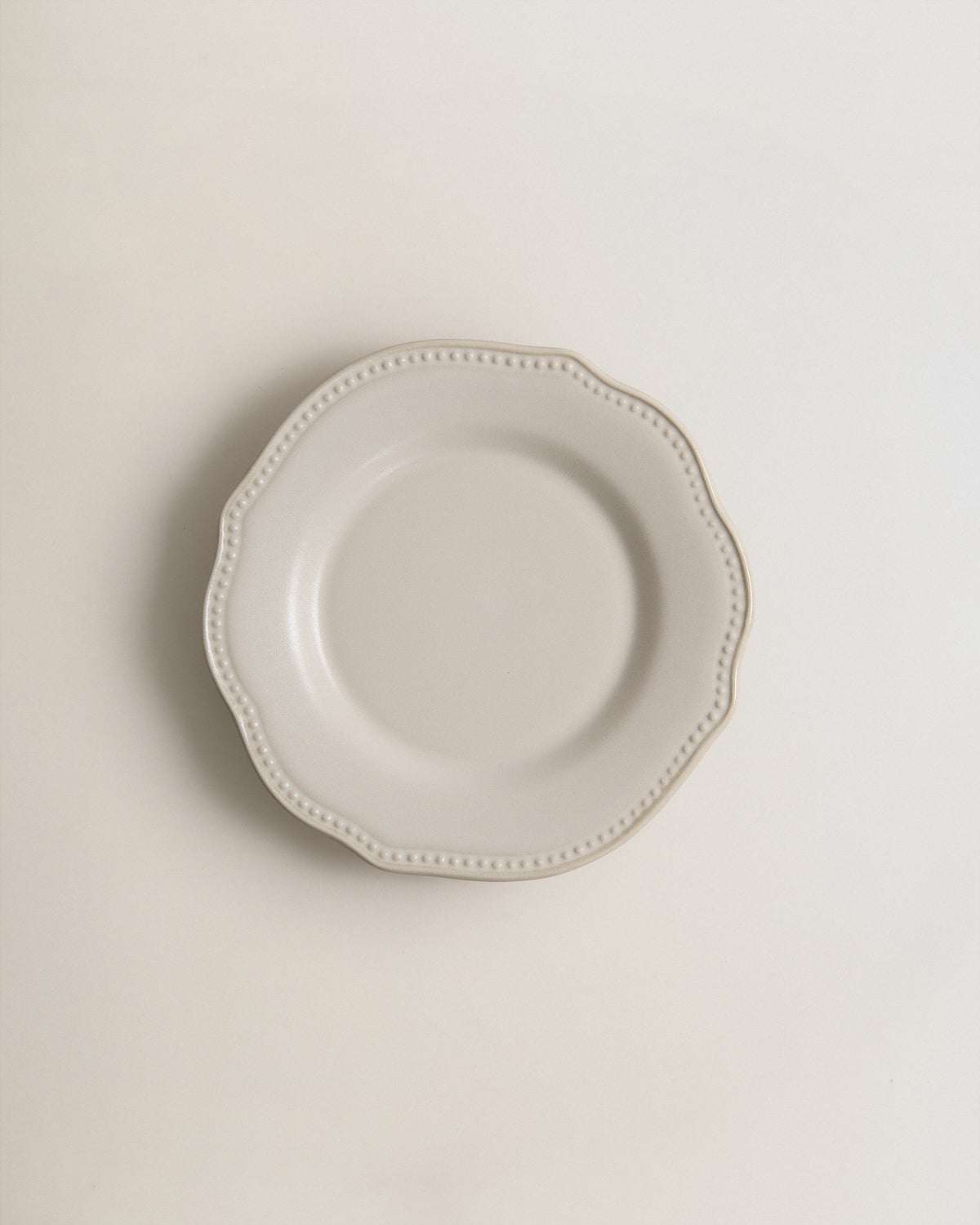 Plato postre cerámica sacre coeur blanco
