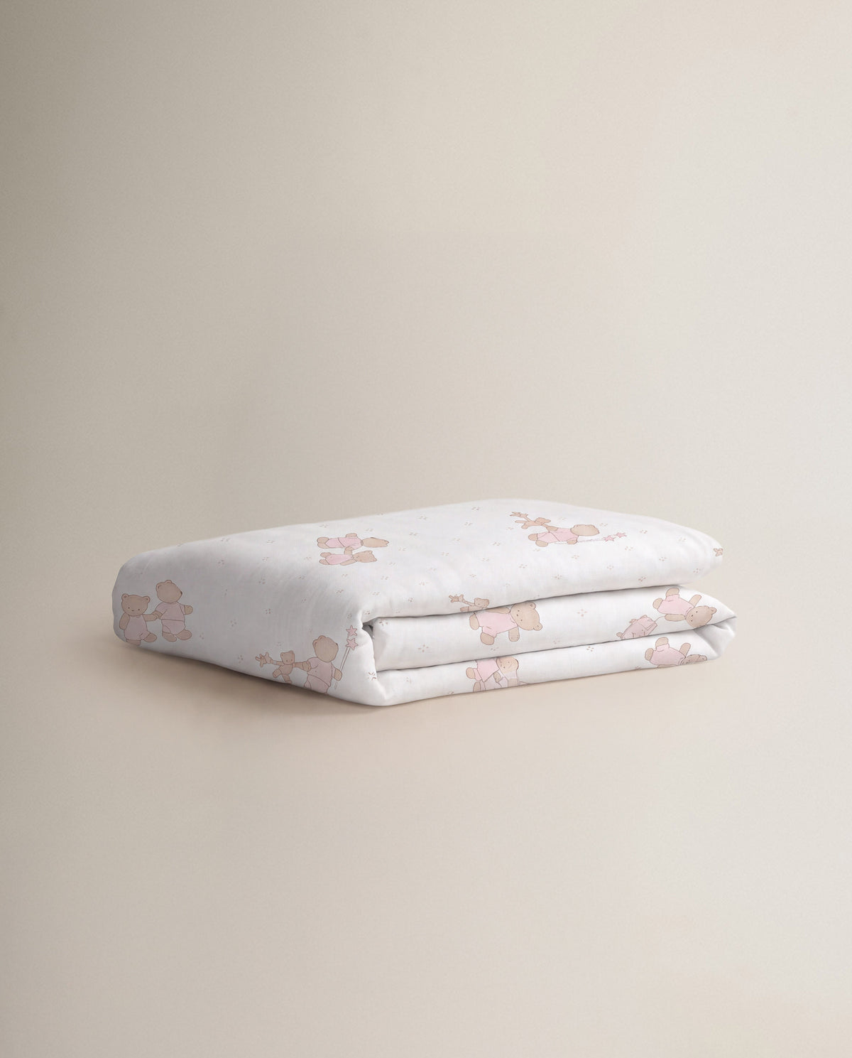 Colcha perforada infantil peluche rosa