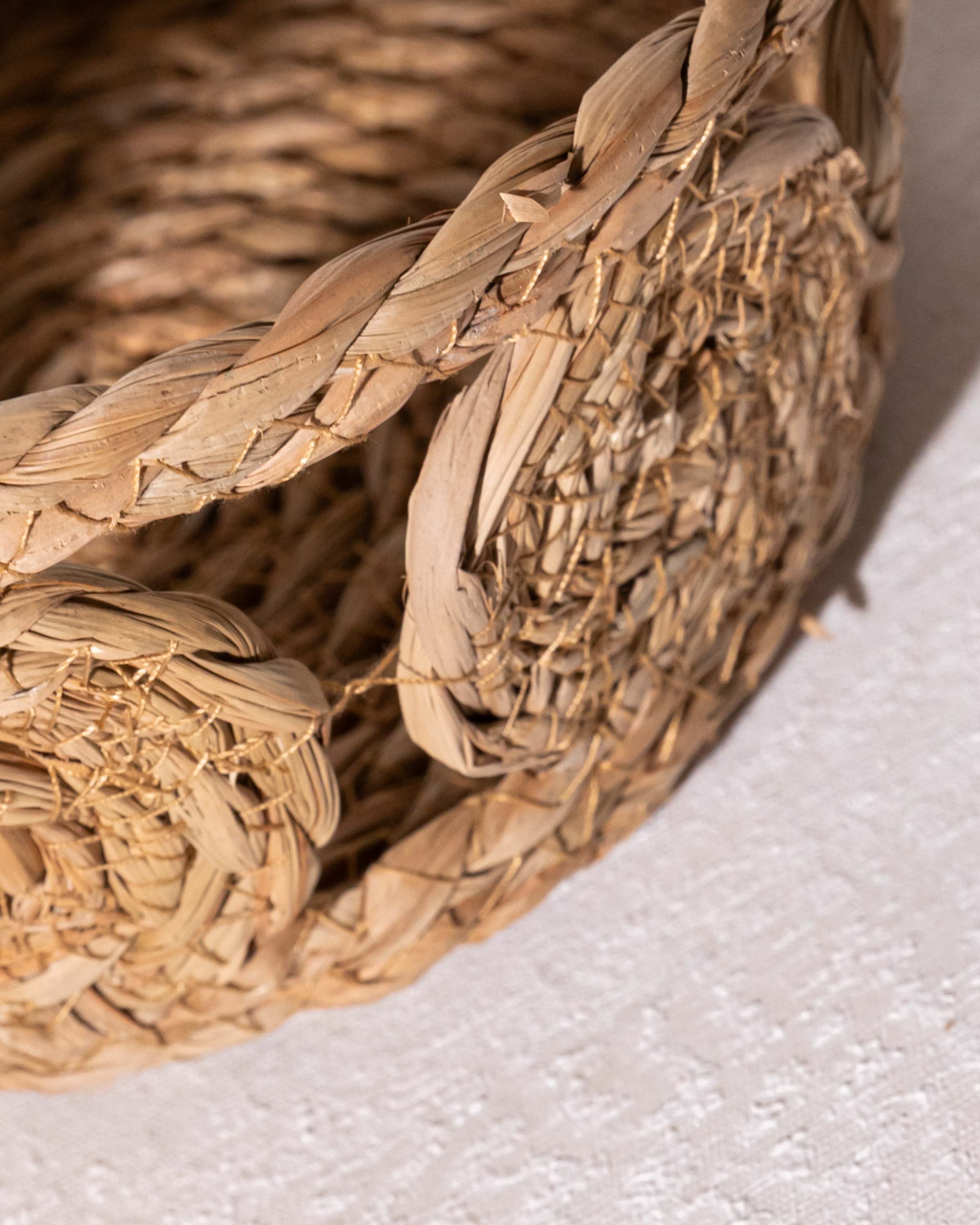 Barbarian Natural Bicolor Esparto Basket