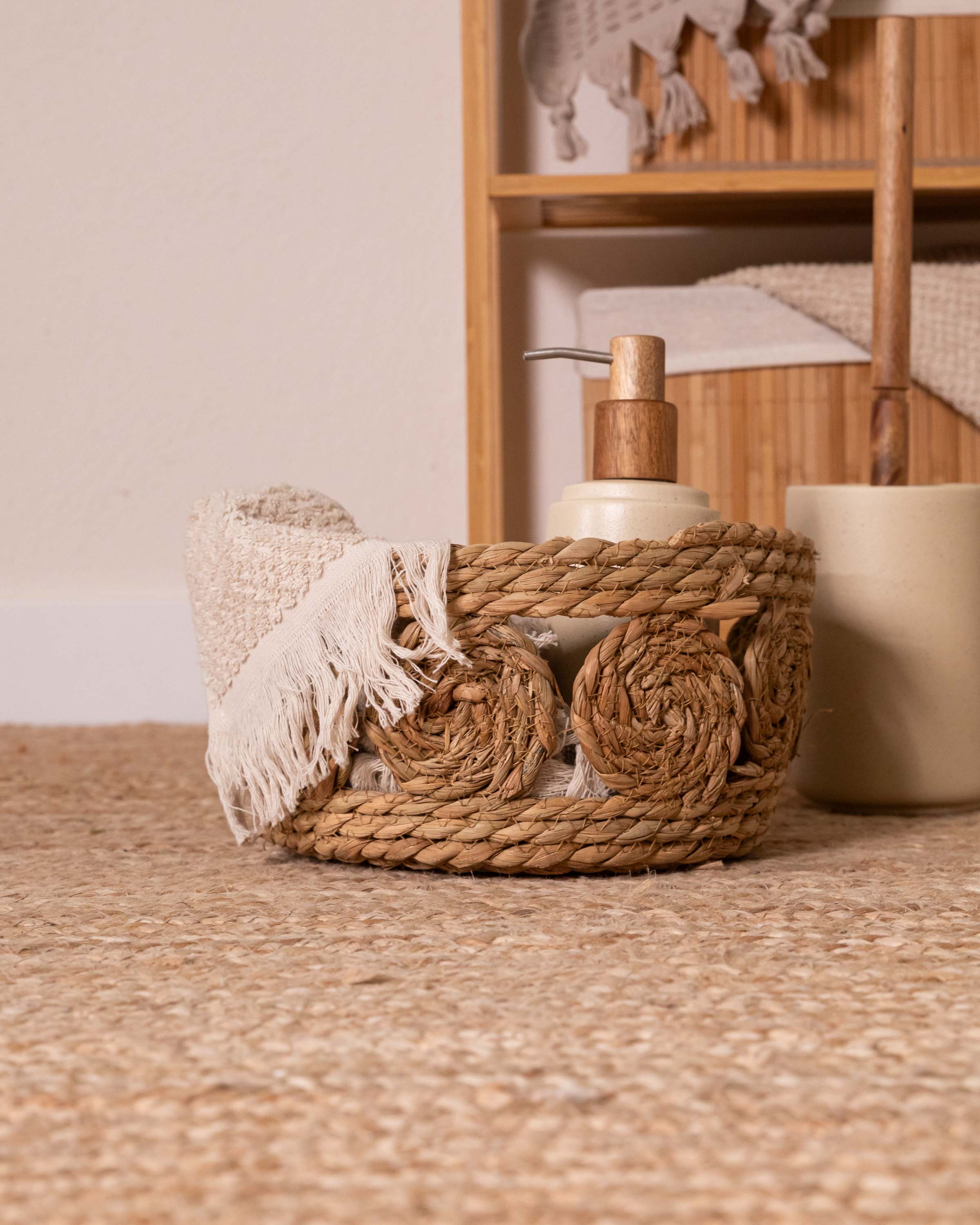 Barbarian Natural Bicolor Esparto Basket