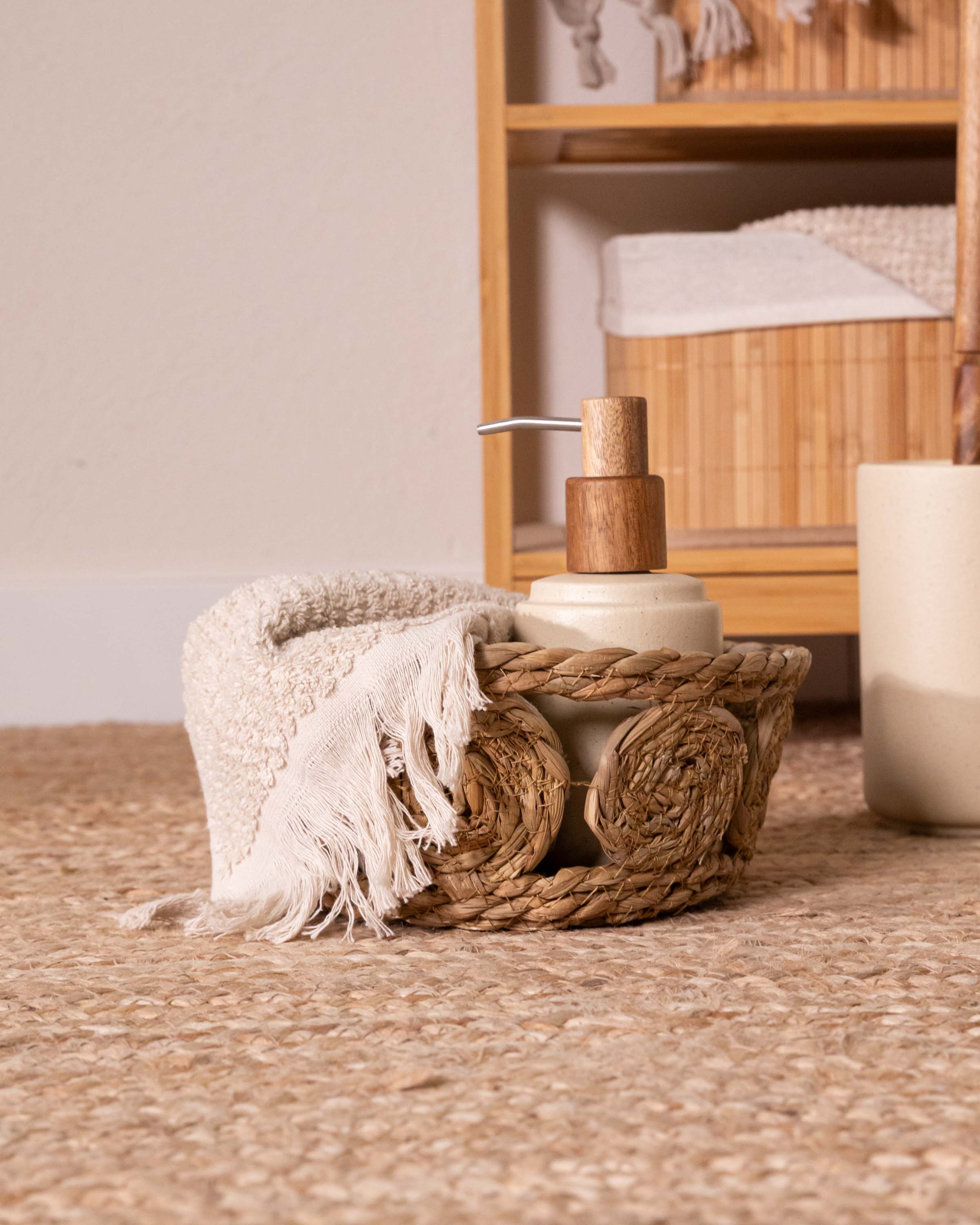 Barbarian Natural Bicolor Esparto Basket