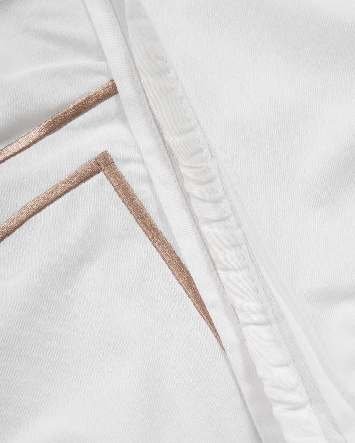 Funda nórdica algodón percal doble festón blanco