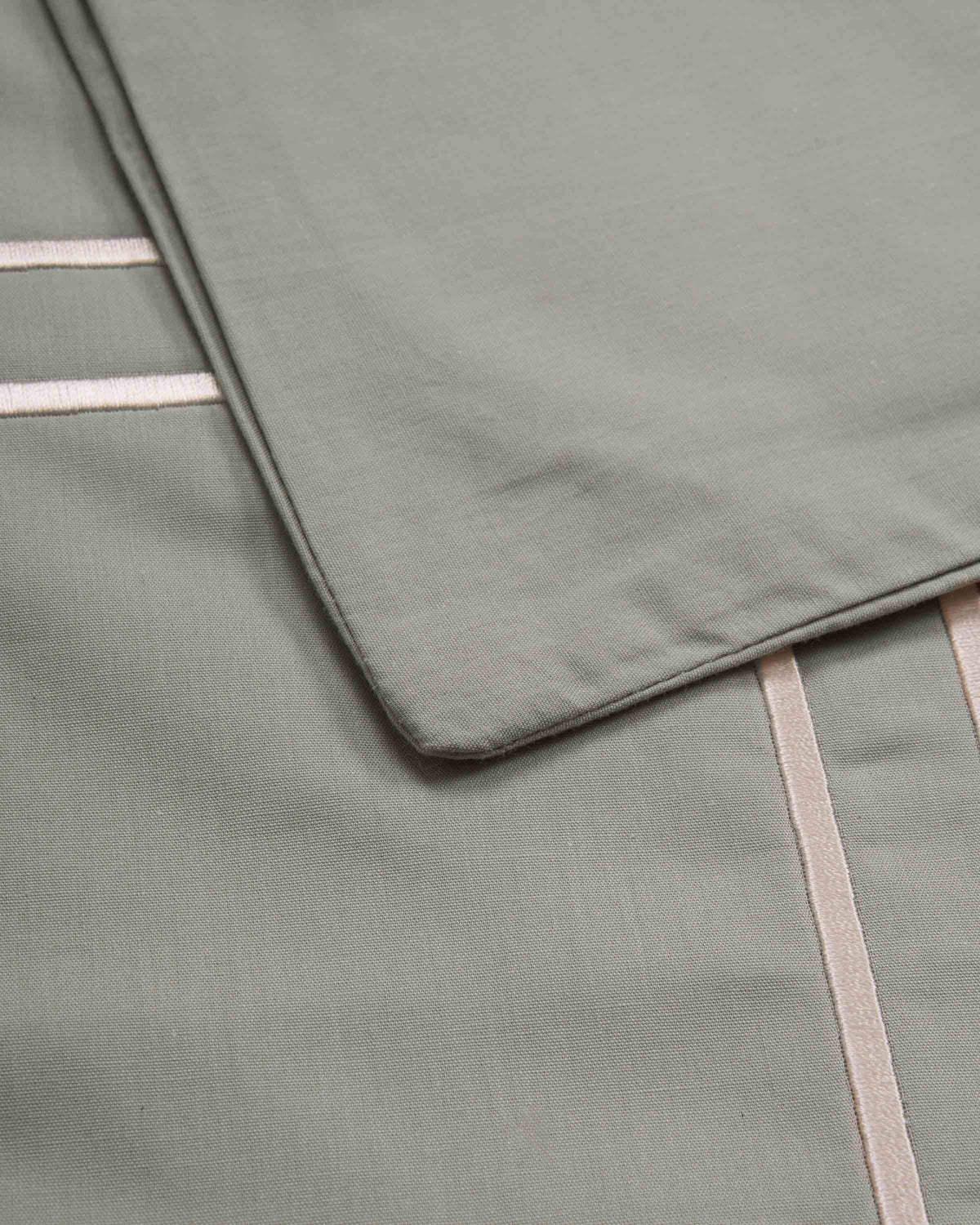 Funda nórdica algodón percal doble festón verde seco