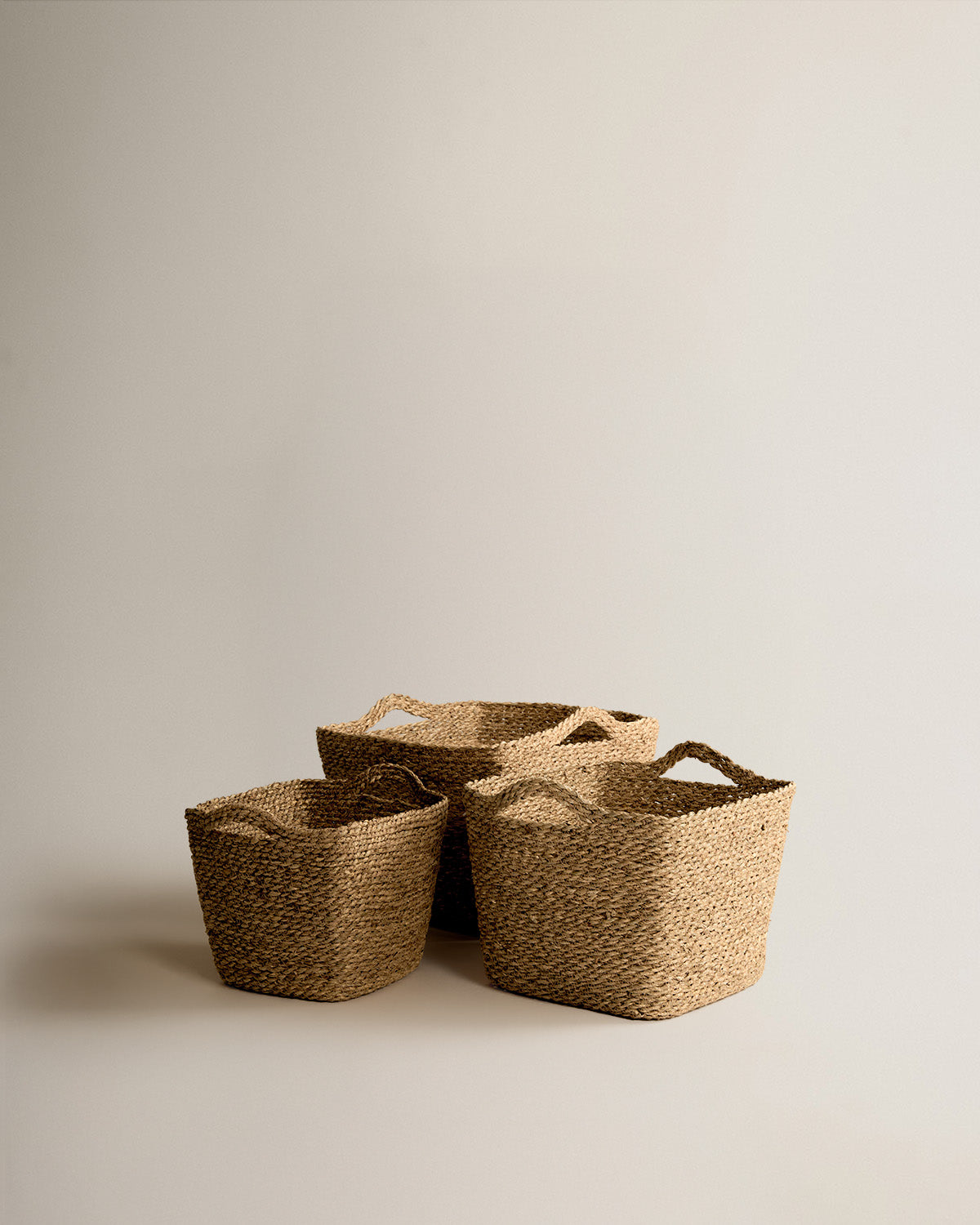 Cesto seagrass cuadrado natural