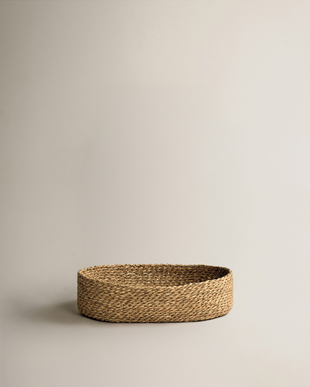 Cesto seagrass ovalado natural