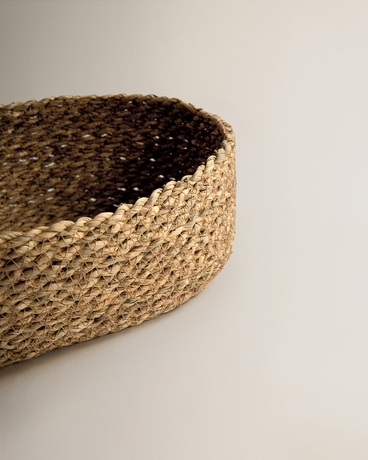 Cesto seagrass ovalado natural