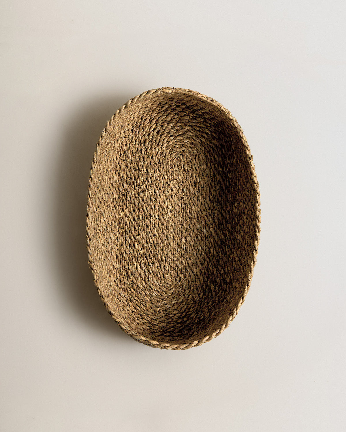Cesto seagrass ovalado natural