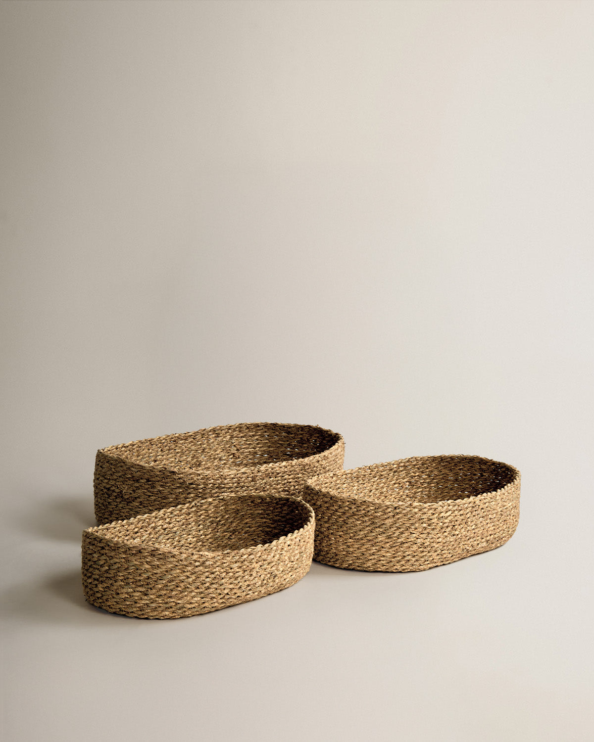 Cesto seagrass ovalado natural