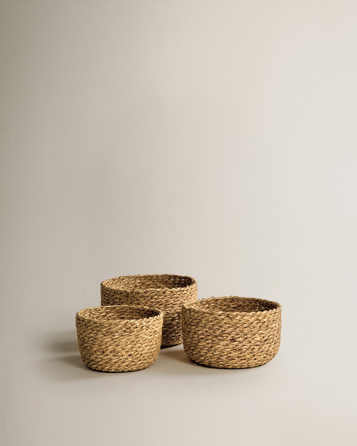 Pack cesto seagrass redondo natural